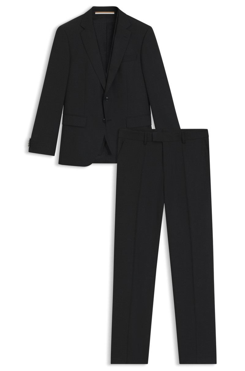 MICRO-PATTERNED SLIM-FIT SUIT IN STRETCH WOOL 1