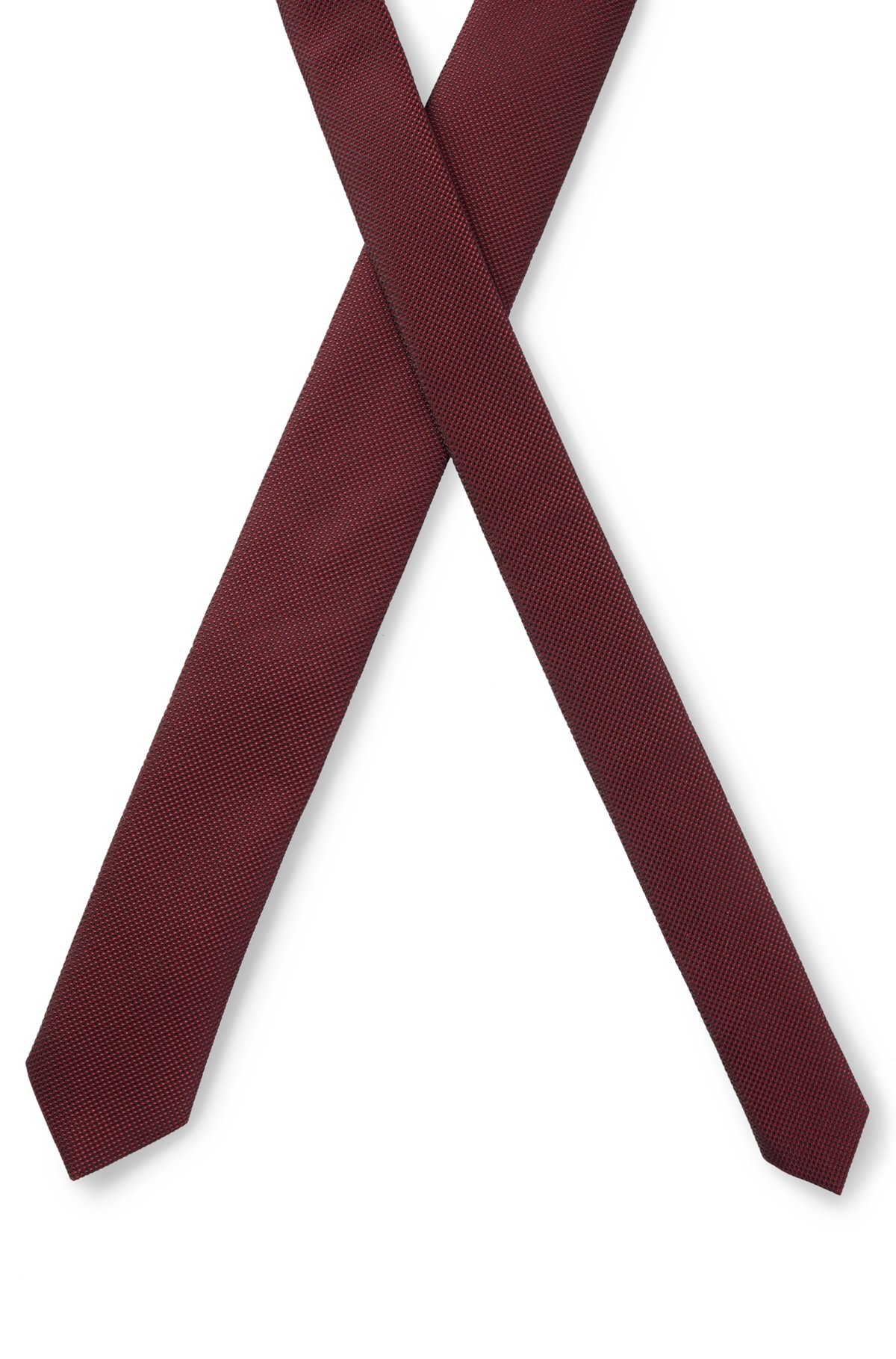 SILK-BLEND TIE WITH MICRO-PATTERNED JACQUARD - 4