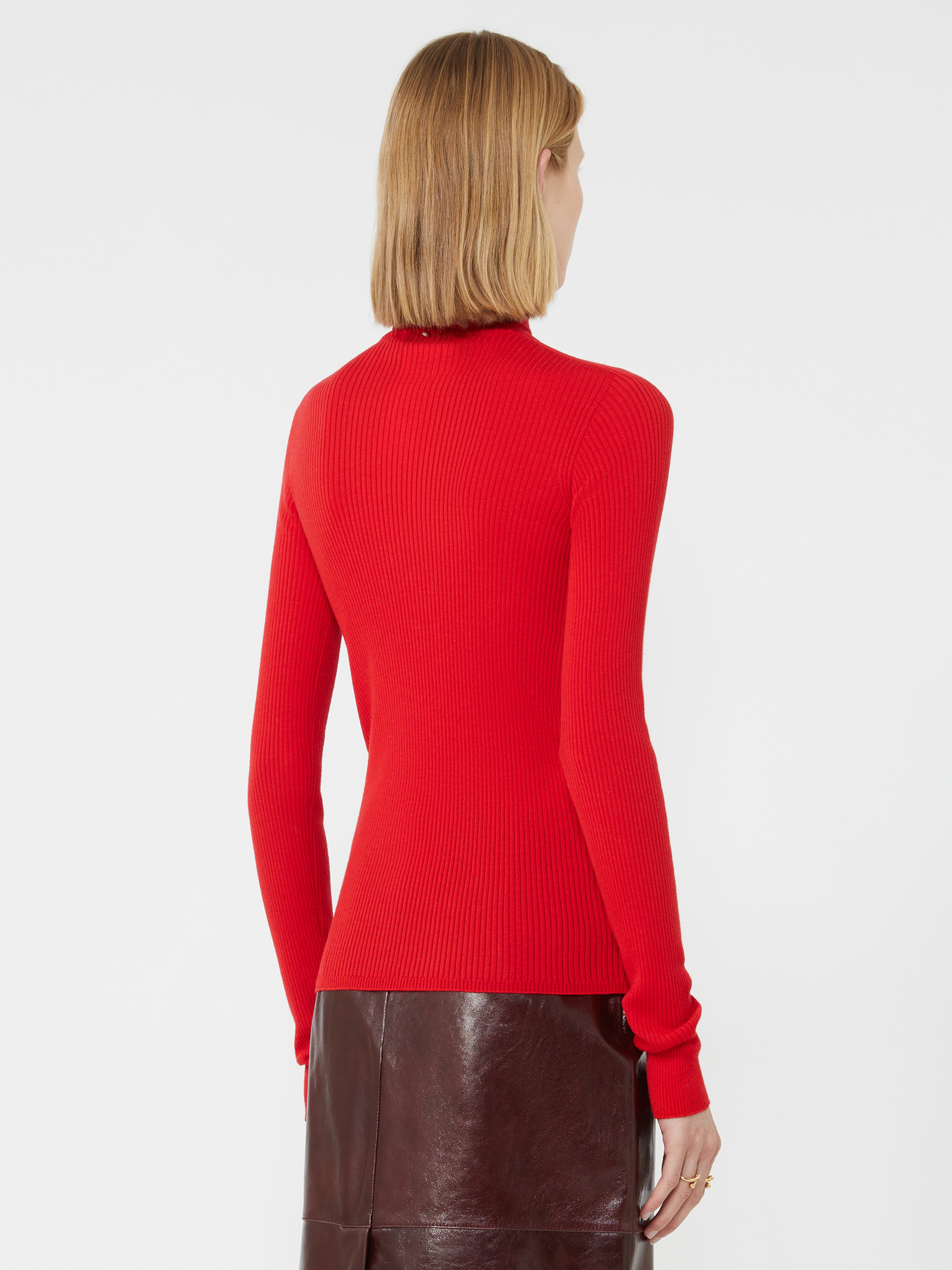 NIAGARA Wool mock polo-neck sweater - 4