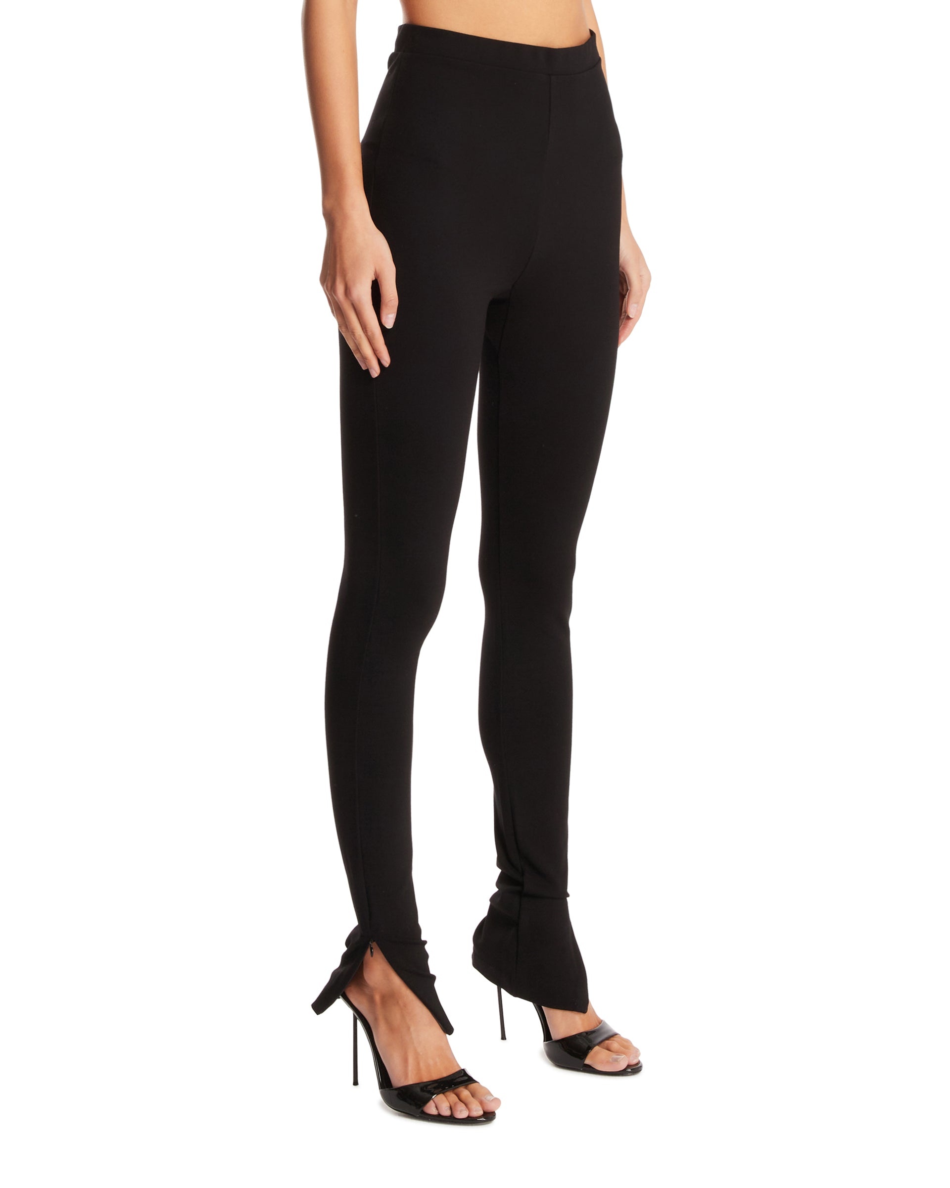 Black Zip Leggings - 4