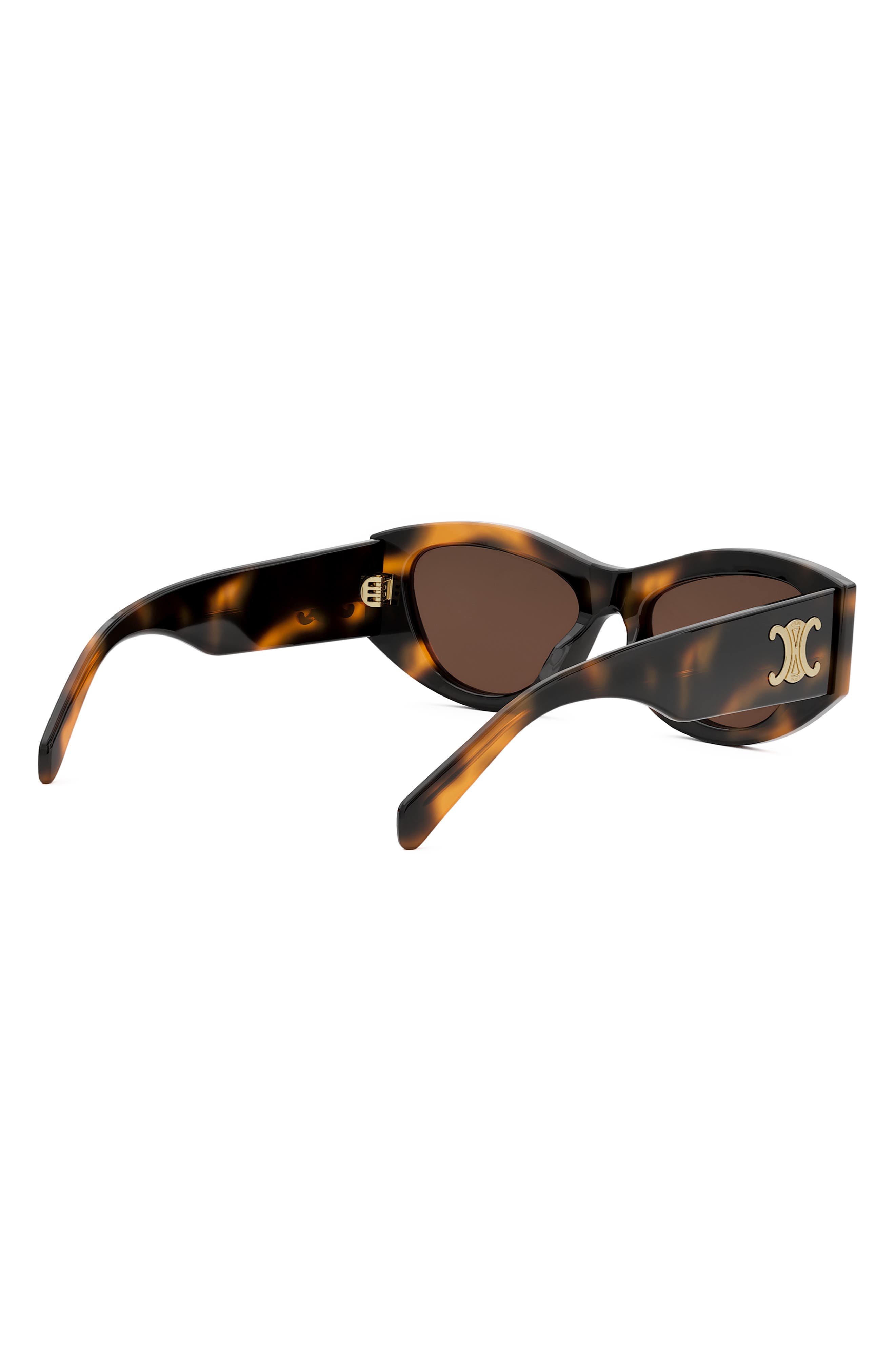 CELINE Triomphe 55mm Rectangular Sunglasses in Blonde Havana /Brown at Nordstrom - 6
