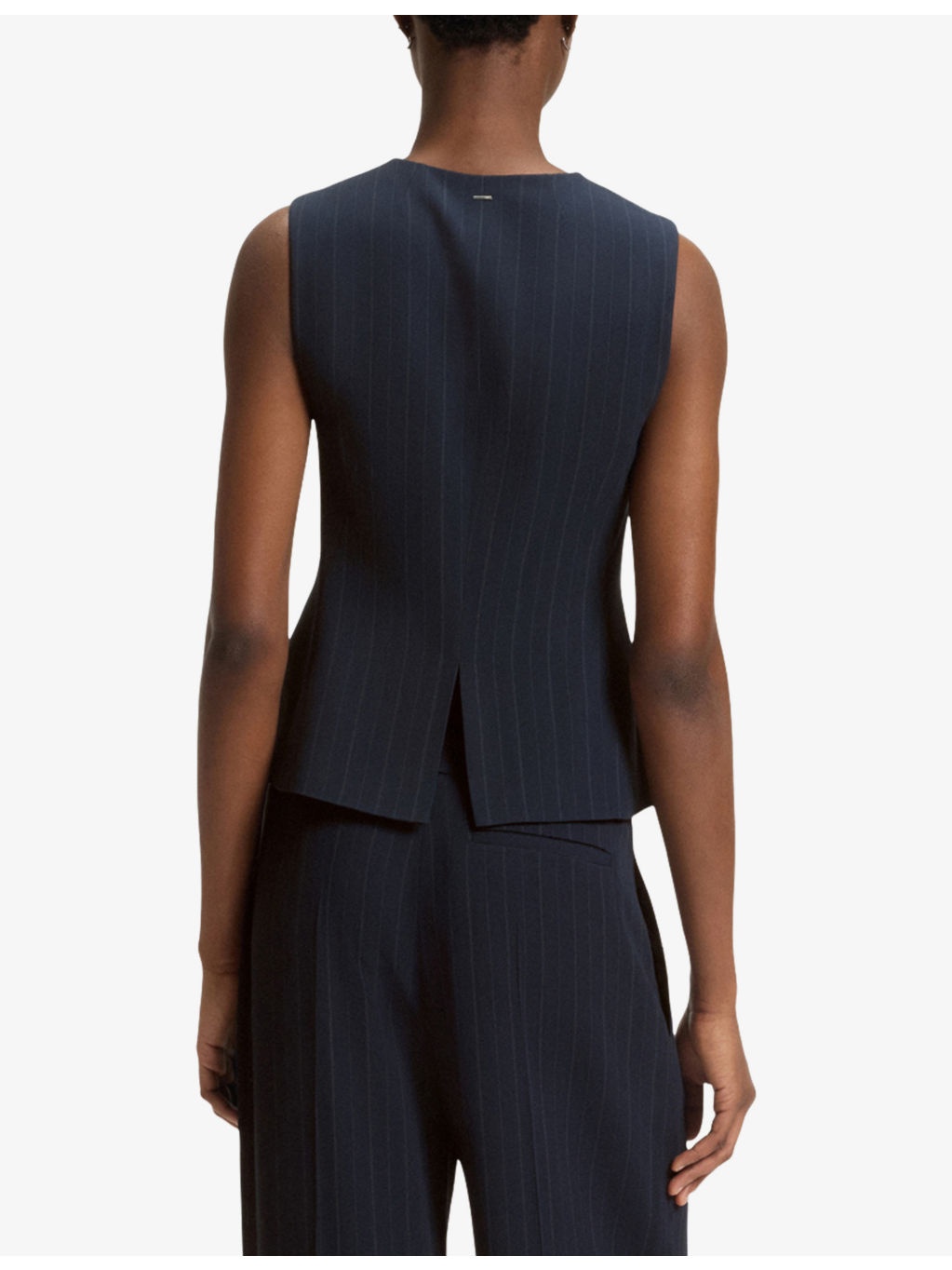 Striped Single-Breasted Woven Waistcoat - 4