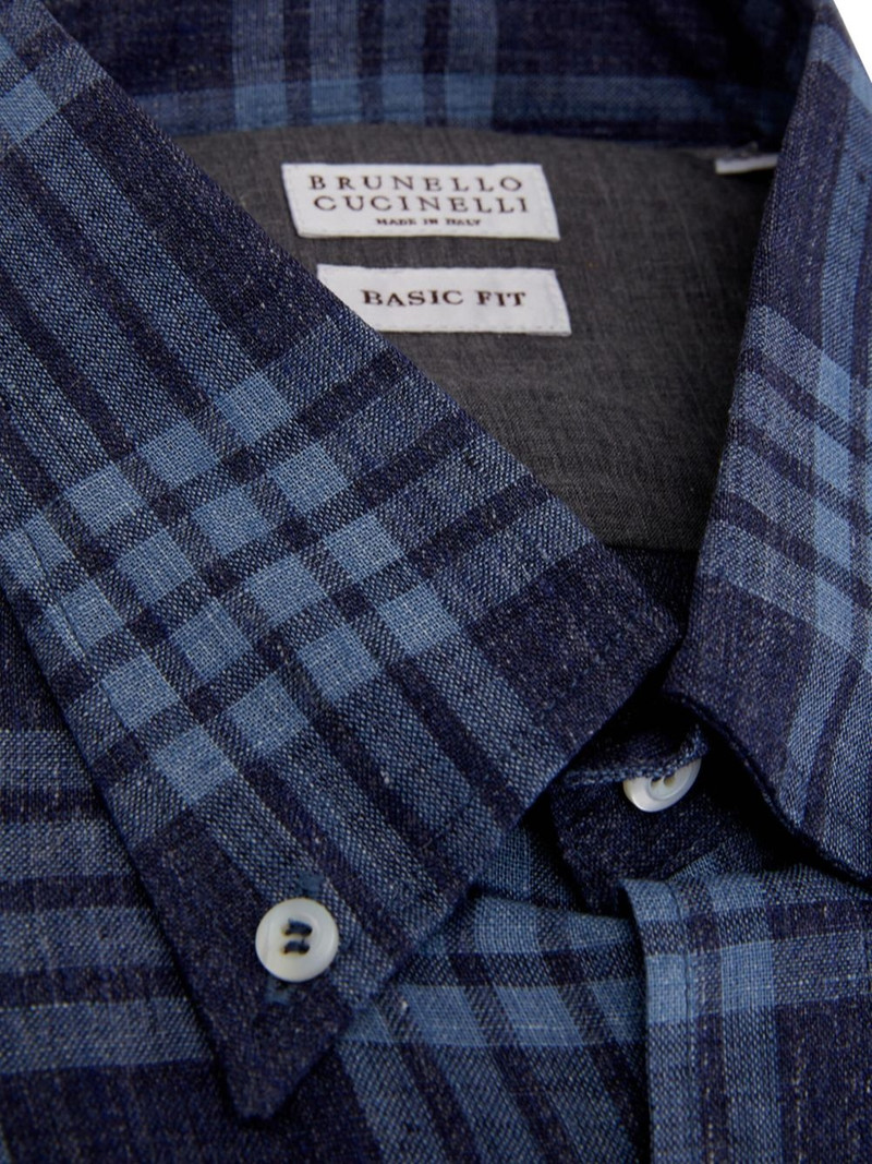 Brunello Cucinelli checked shirt outlook
