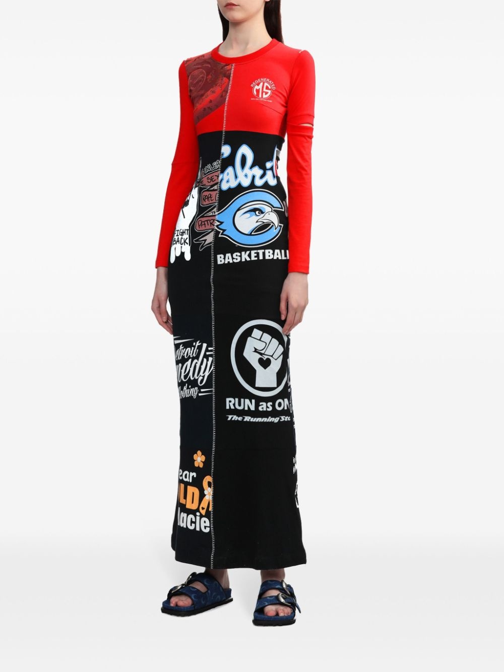 Regenerated patchwork dress - 3