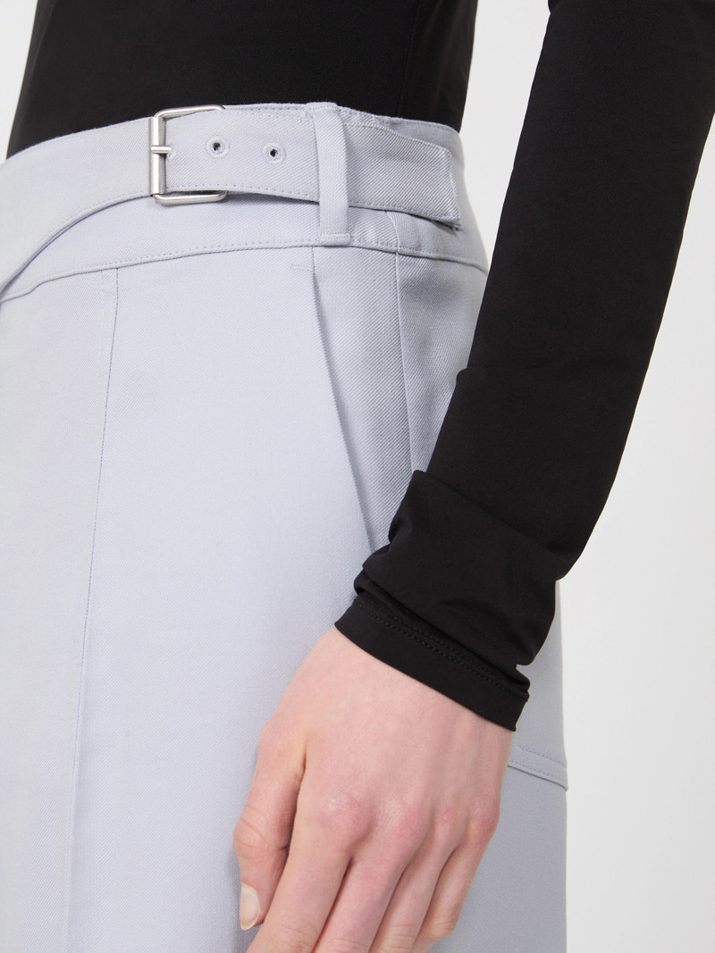 SALITA Viscose-blend gabardine yoke-detail trousers - MEDIUM GREY 5