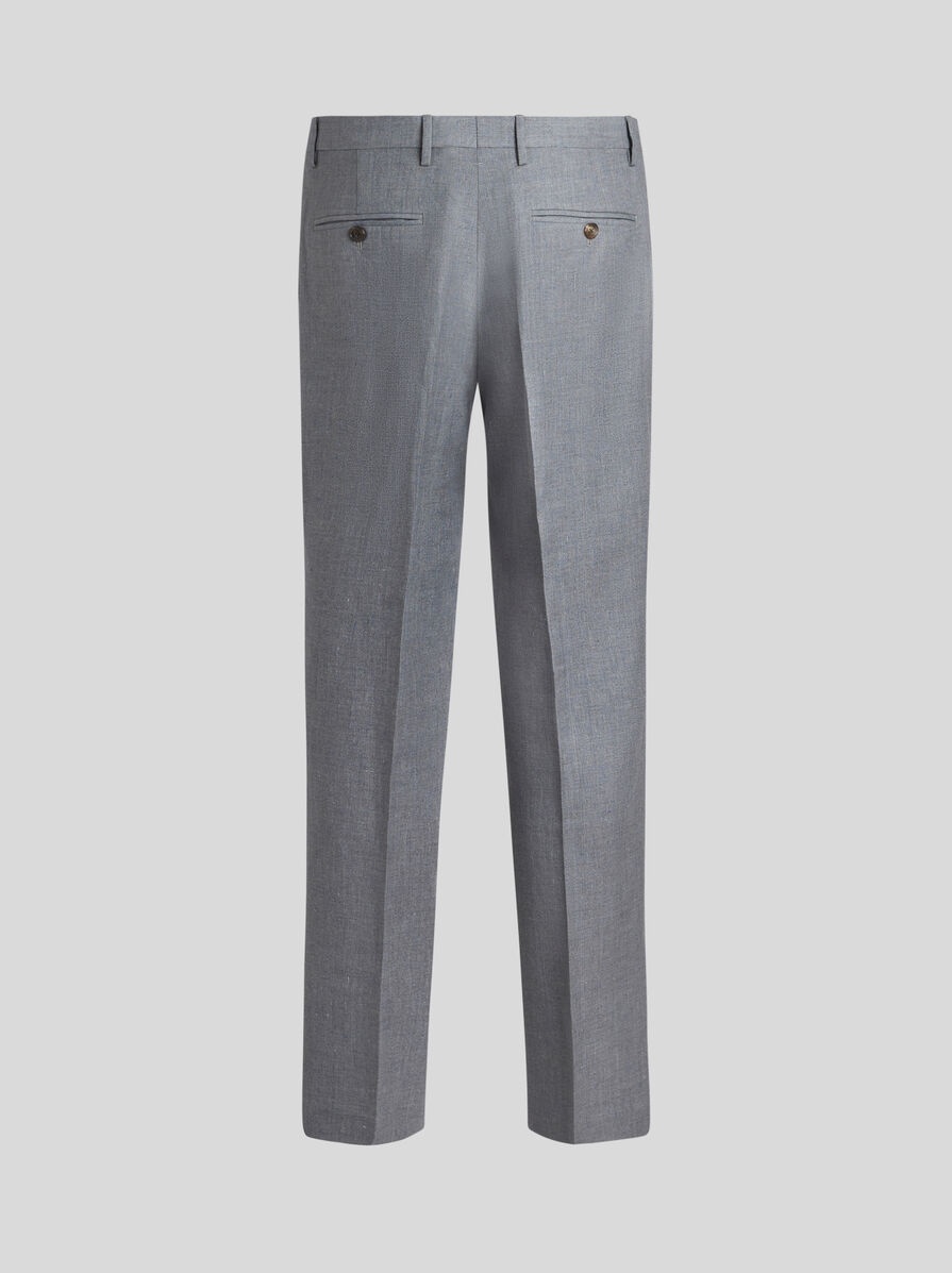 LINEN AND WOOL TROUSERS - 6