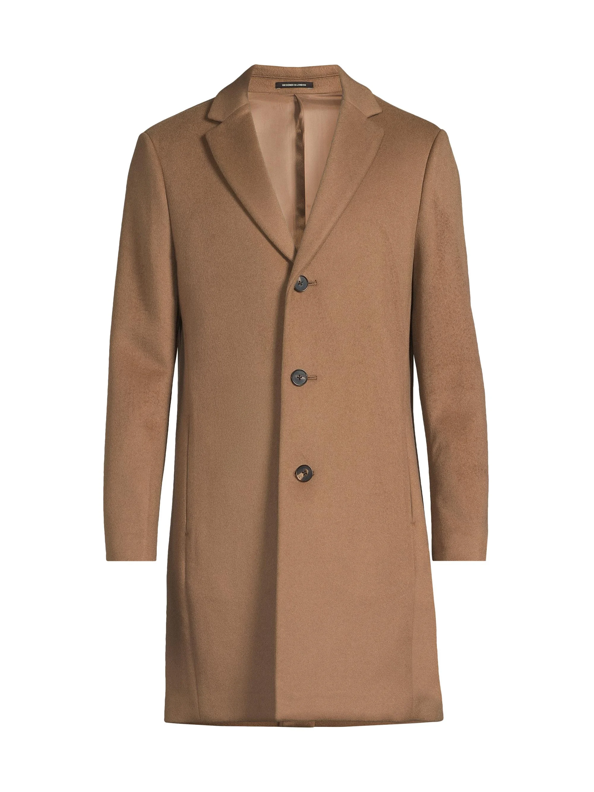 Men's Gable Wool-Blend Topcoat - Light Brown - 1