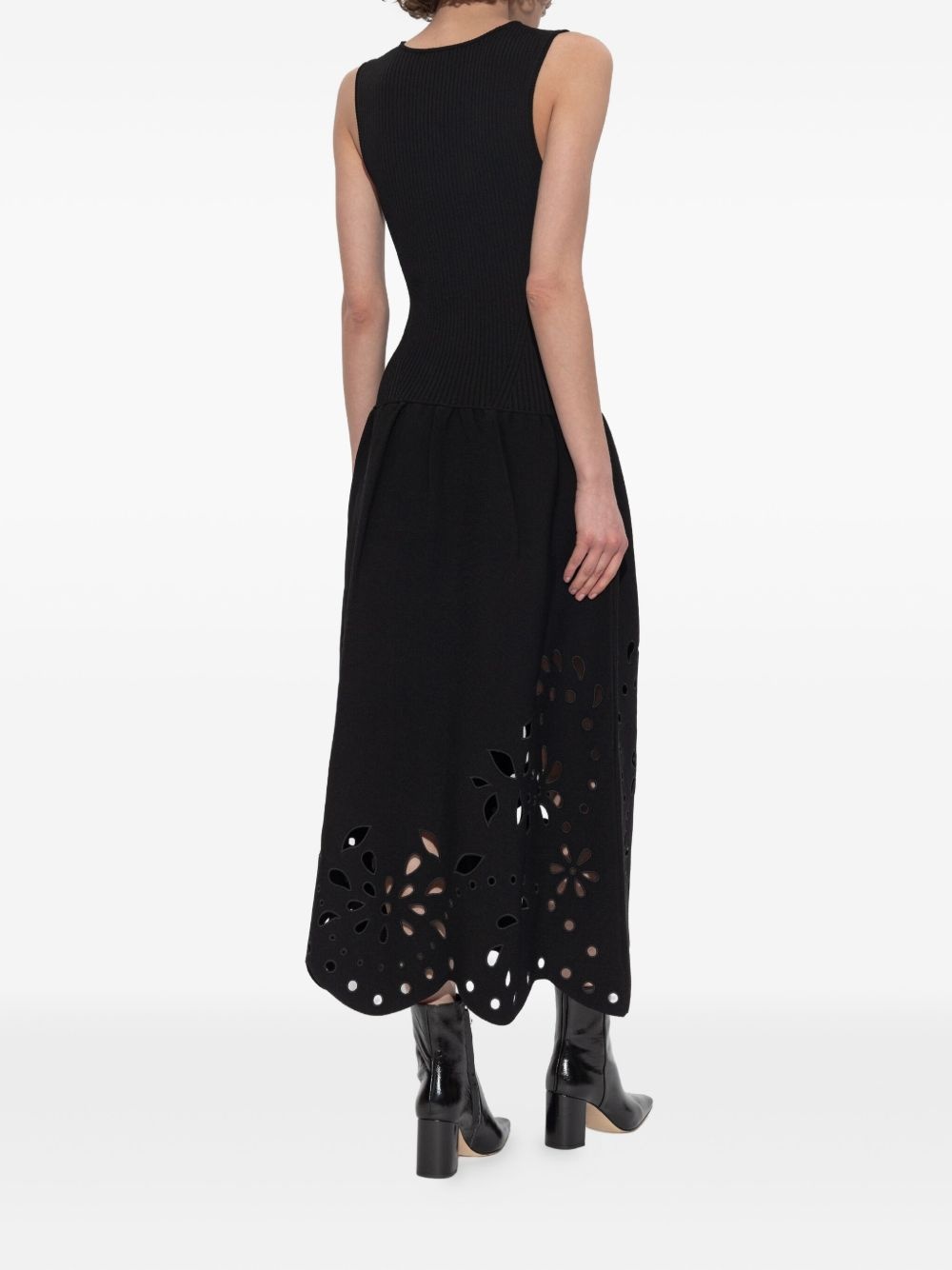 floral-cutout dress - 3