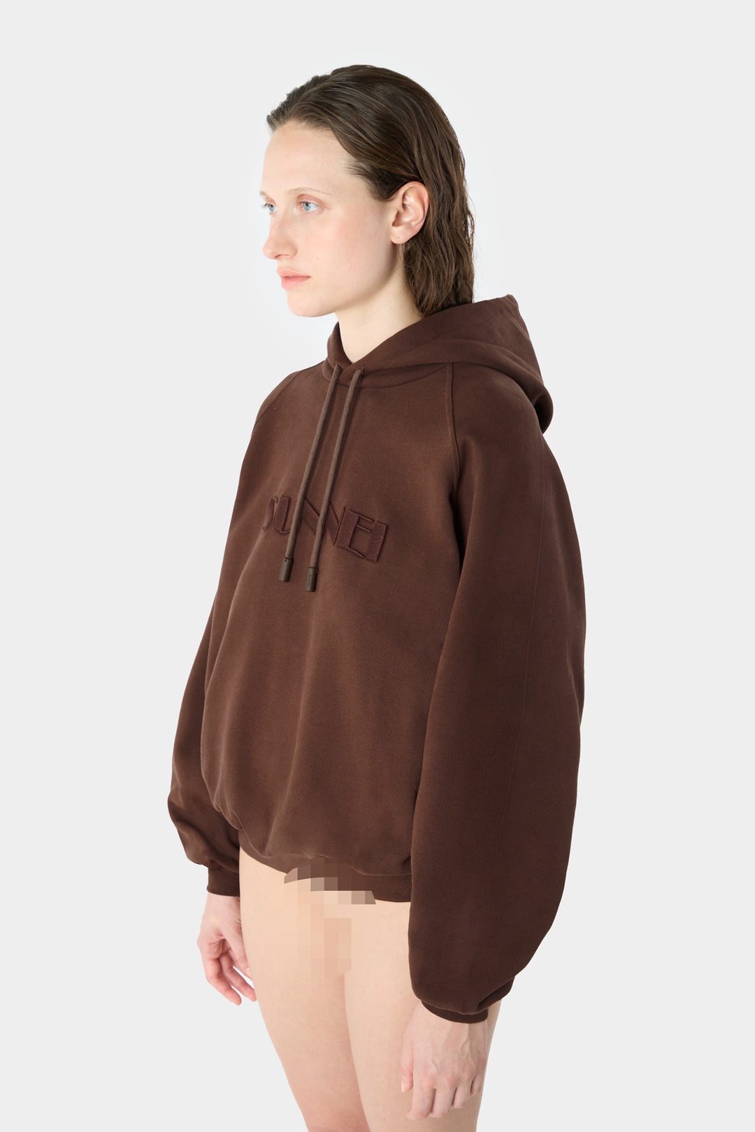 EMBROIDERED HOODIE / brown - 6