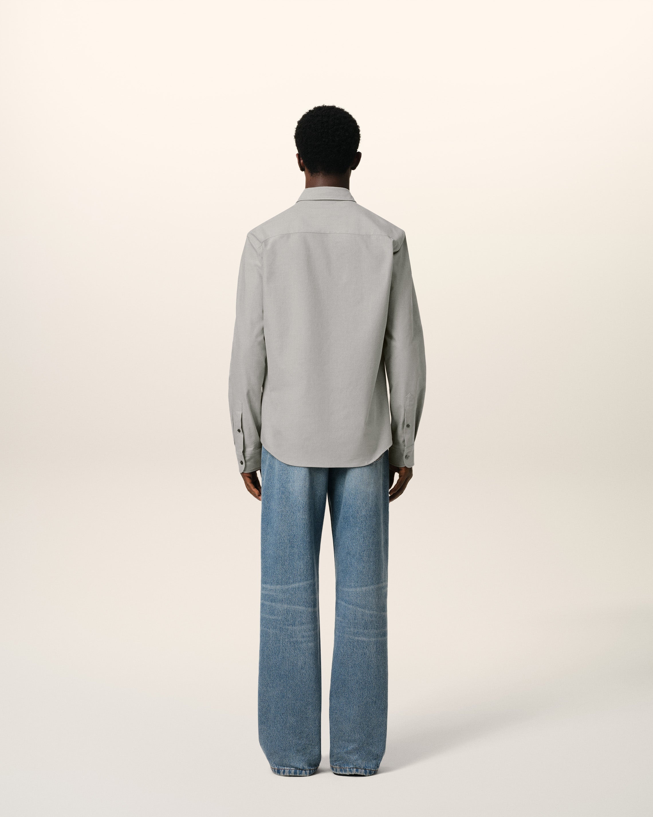 GREEN COTTON BUTTON-DOWN AMI DE CŒUR SHIRT - 5