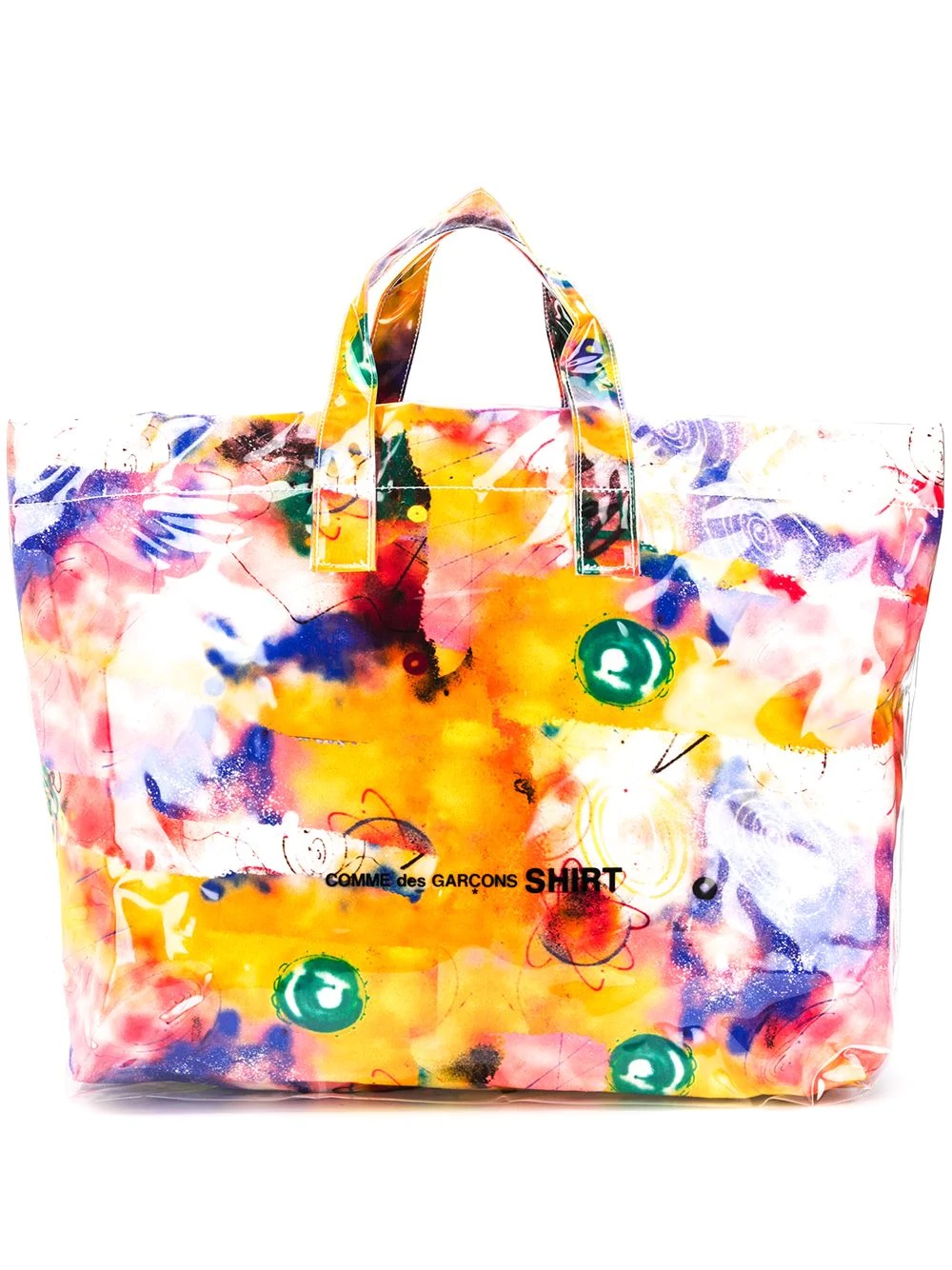 abstract-print tote bag - 1