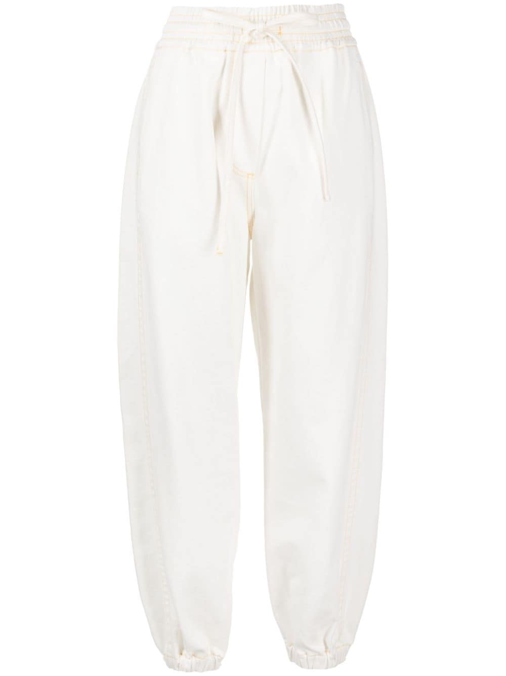 drawstring boyfriend jeans - 1