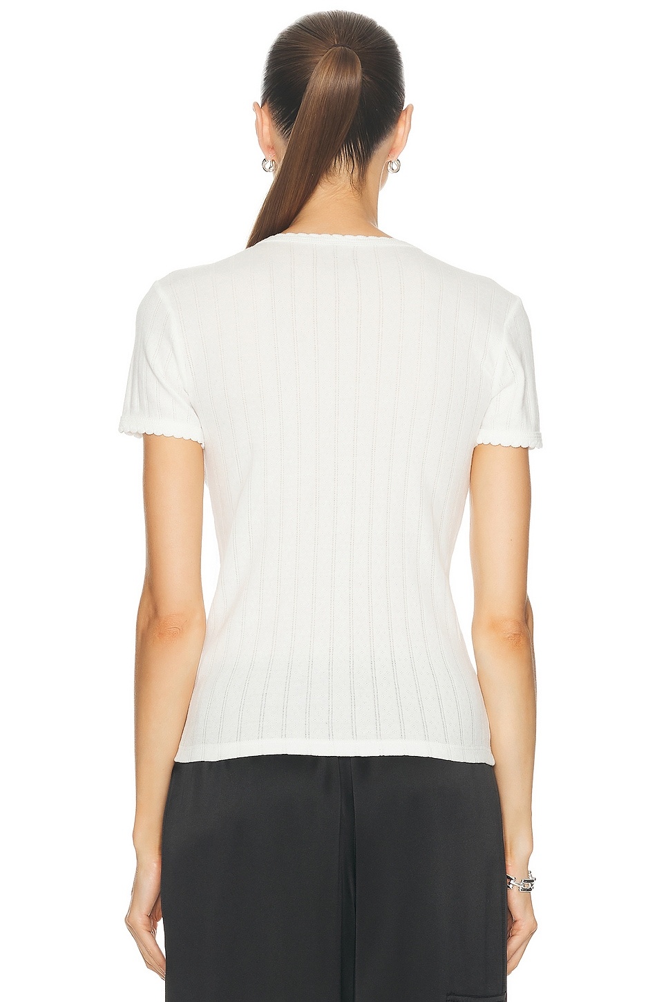 Pointelle Slim Fit Tee - 3