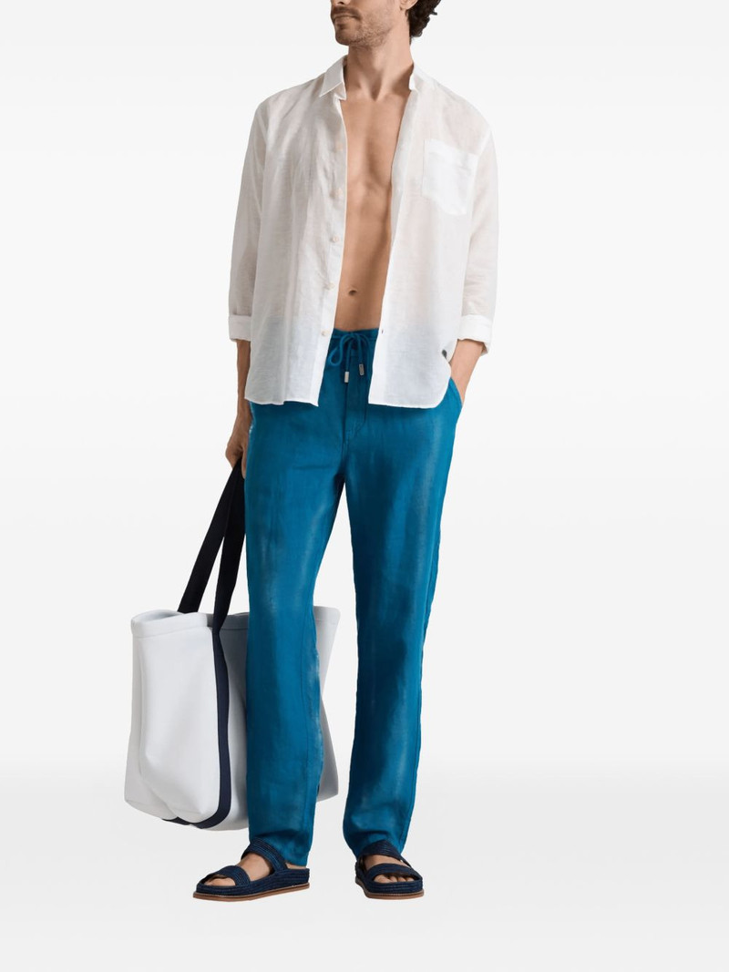 Vilebrequin drawstring linen trousers outlook