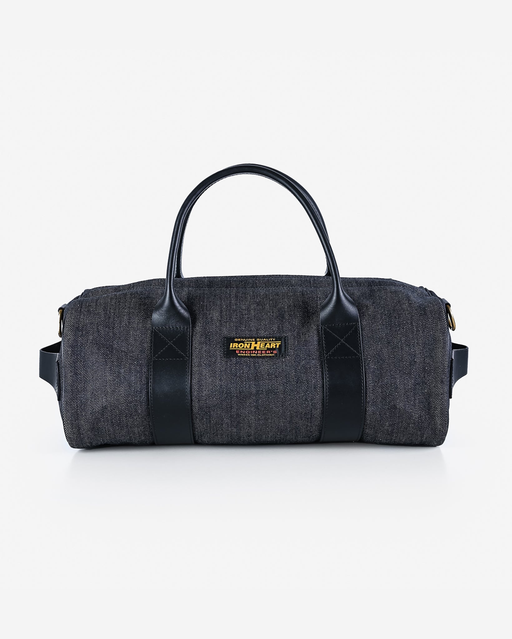 IHE-35-IND 21oz Selvedge Denim and Buttero Leather Holdall - Indigo - 5