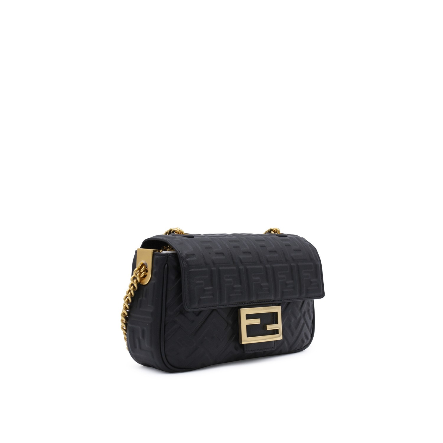 【関税＆送料込み】Fendi Crossbody Bags FENDI BLACK LEATHER CHAIN CROSSBODY BAG | palazzobellies