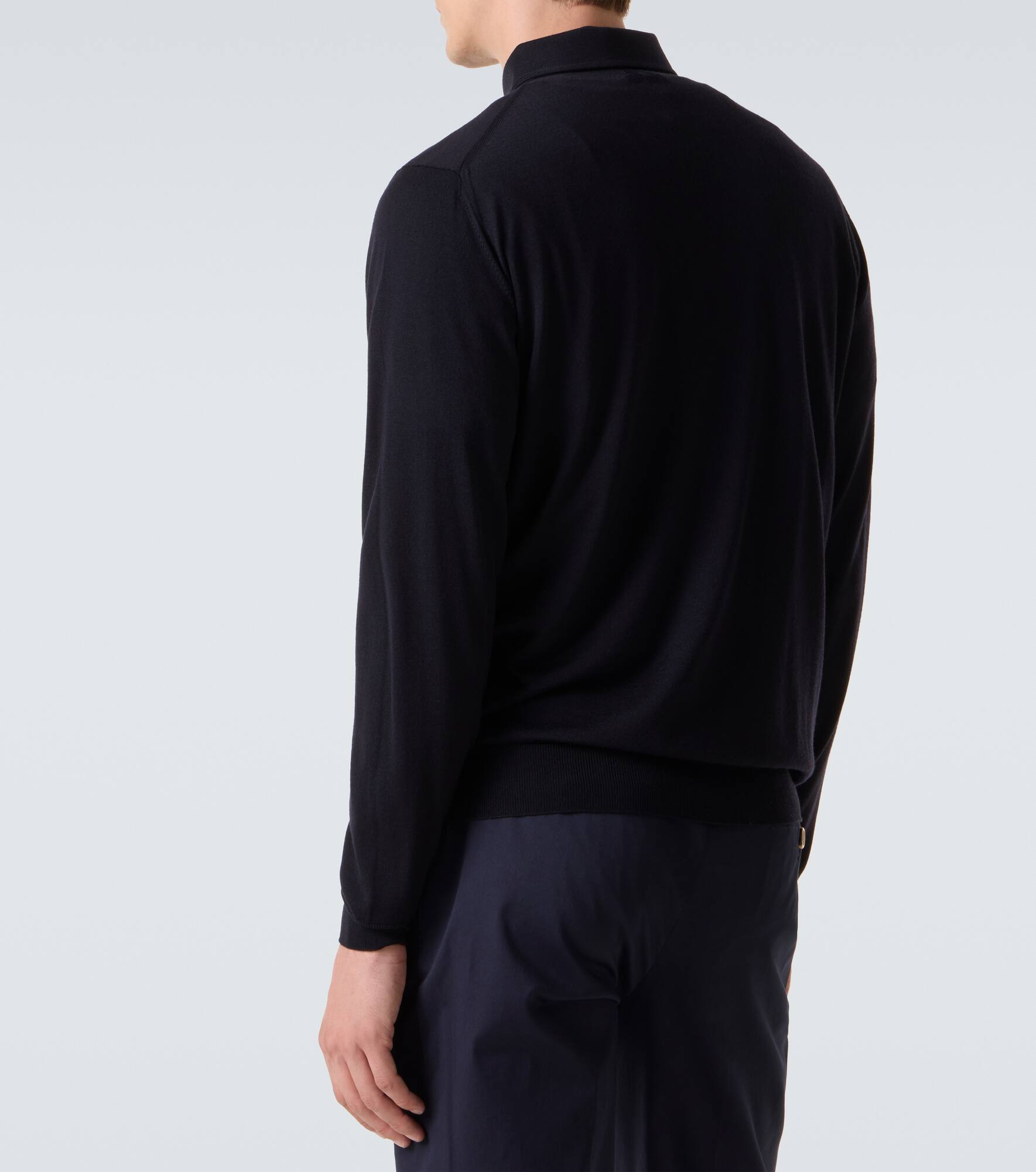 Virgin wool polo sweater - 4