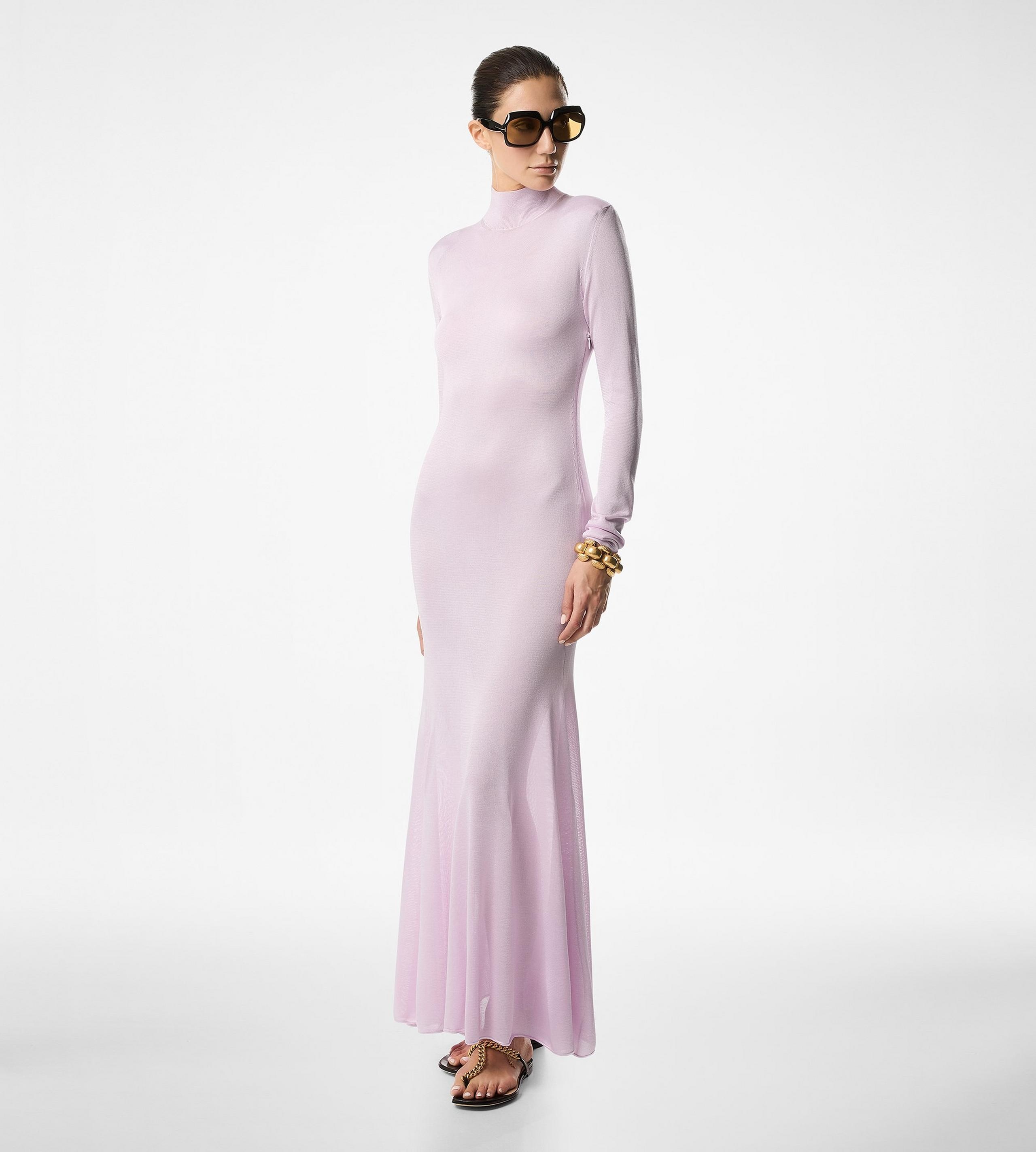 SLINKY VISCOSE JERSEY KNIT MAXI DRESS - 2