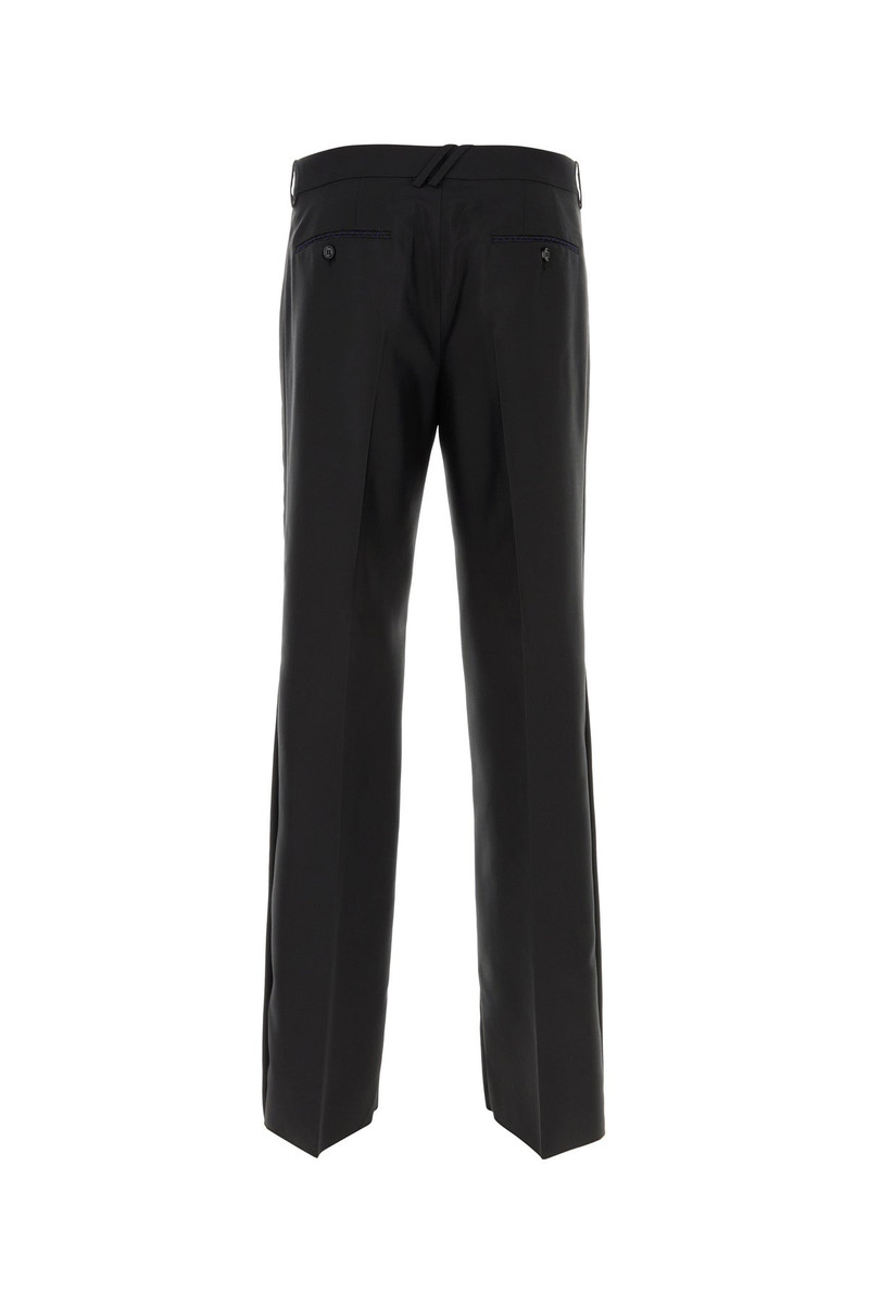 Burberry Black wool blend wide-leg pant outlook