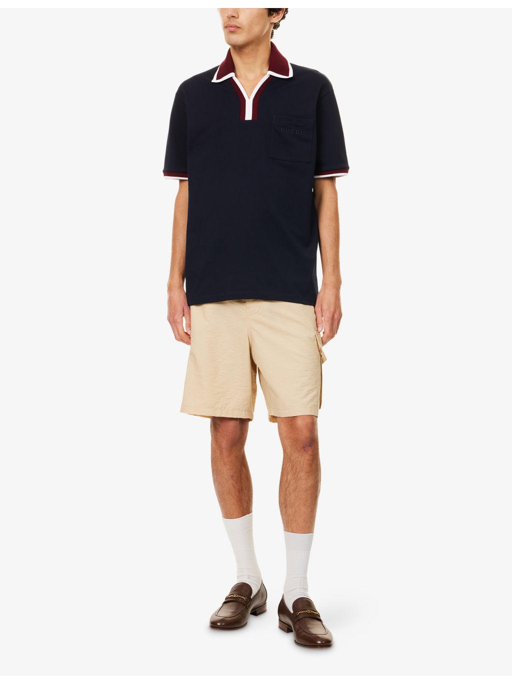Logo-Embroidered Contrast-Stripe Cotton-Pique Polo Shirt - 2