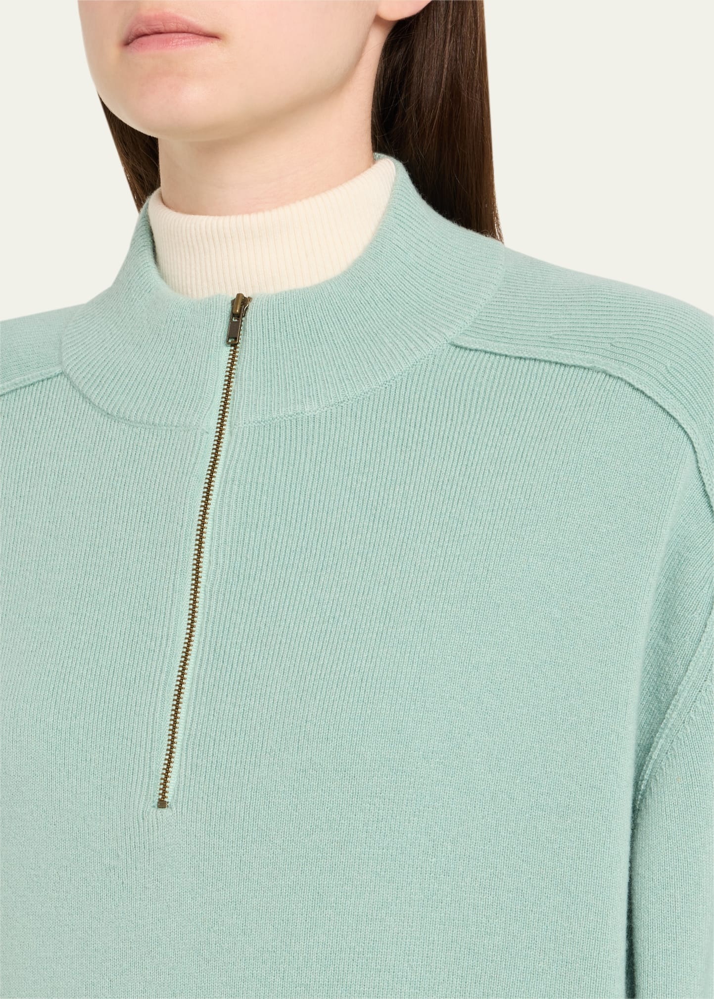 Half-Zip Wool-Cashmere Pullover - 5
