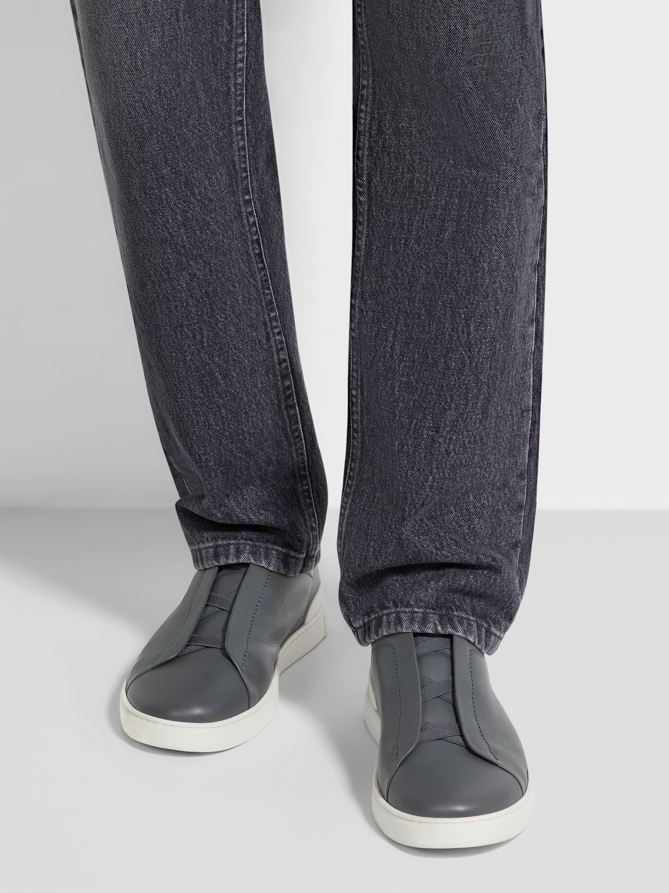 DARK GREY TRIPLE STITCH™ SECONDSKIN SNEAKERS - 2