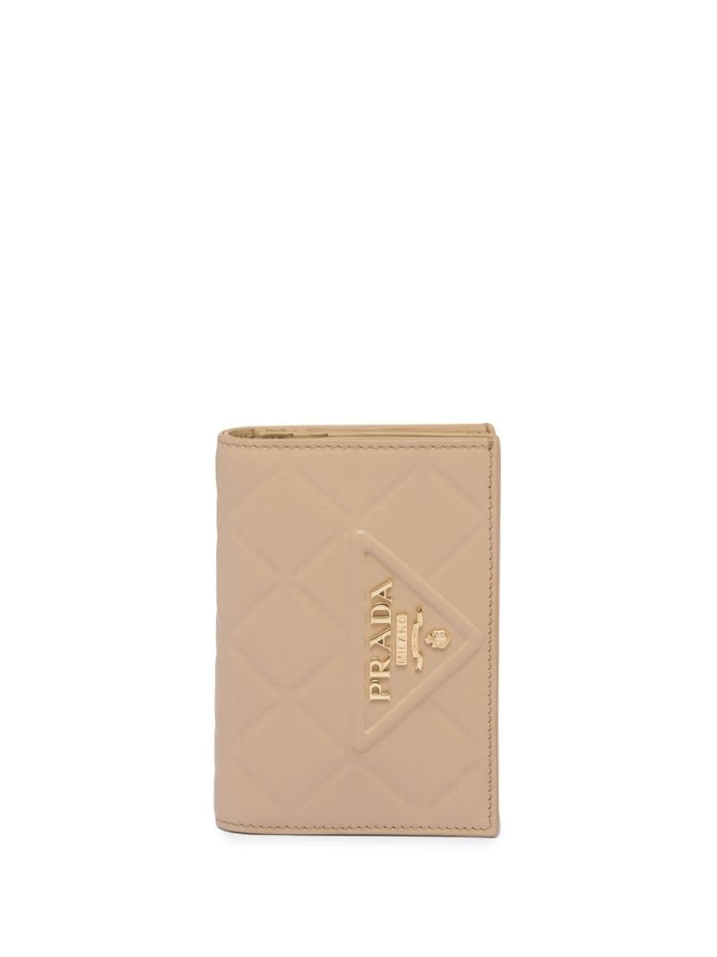 triangle-embossed logo-plaque wallet - 1