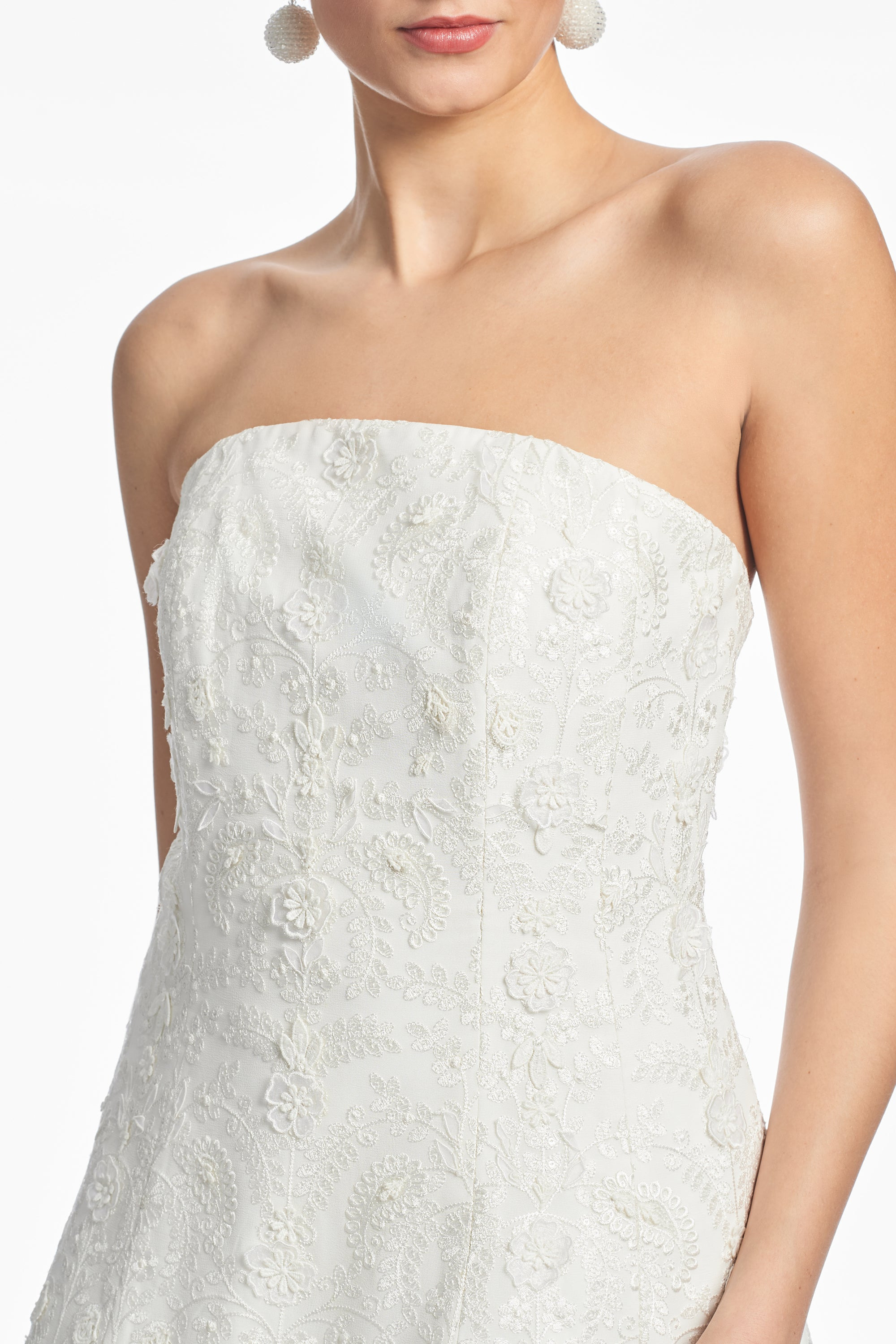 EMBELLISHED ALANNA DRESS - IVORY - 3