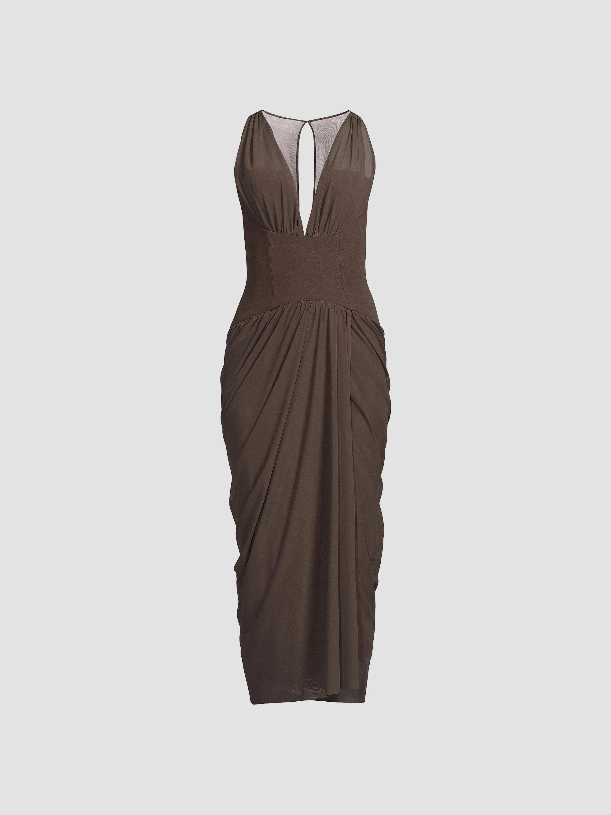 Women's Elara Mesh Midi-Dress - Espresso - 1