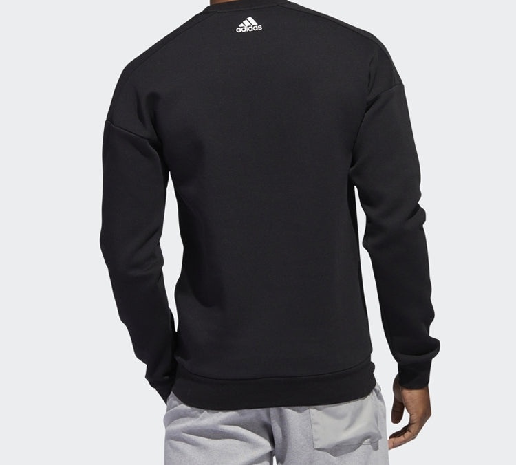 adidas Logo Printing Sports Pullover Black FU6222 - 4