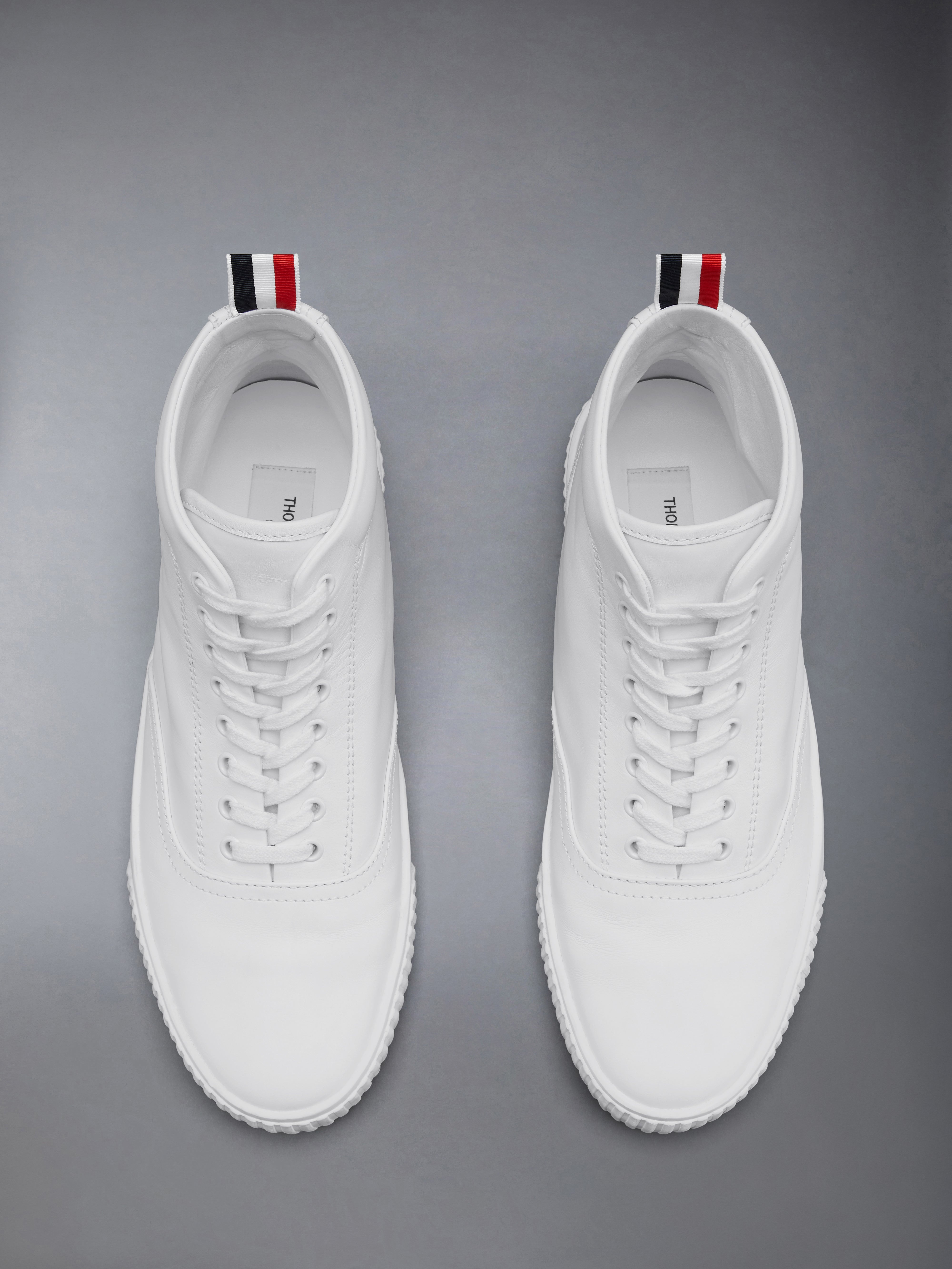 VITELLO CALF LEATHER HIGH TOP HERITAGE SNEAKERS - 5