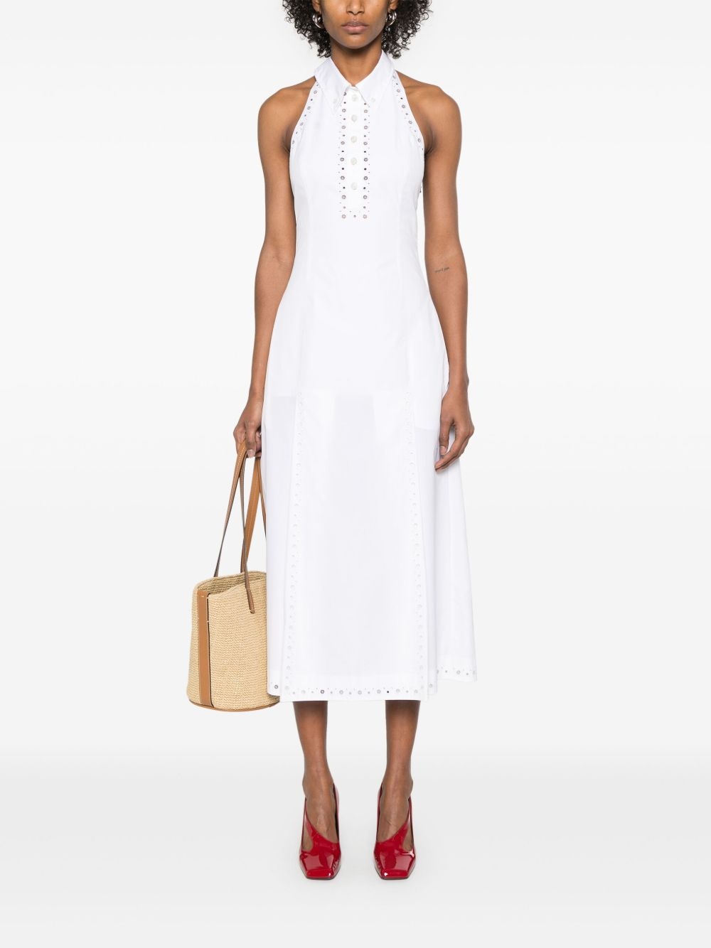 broderie-anglaise midi dress - 2