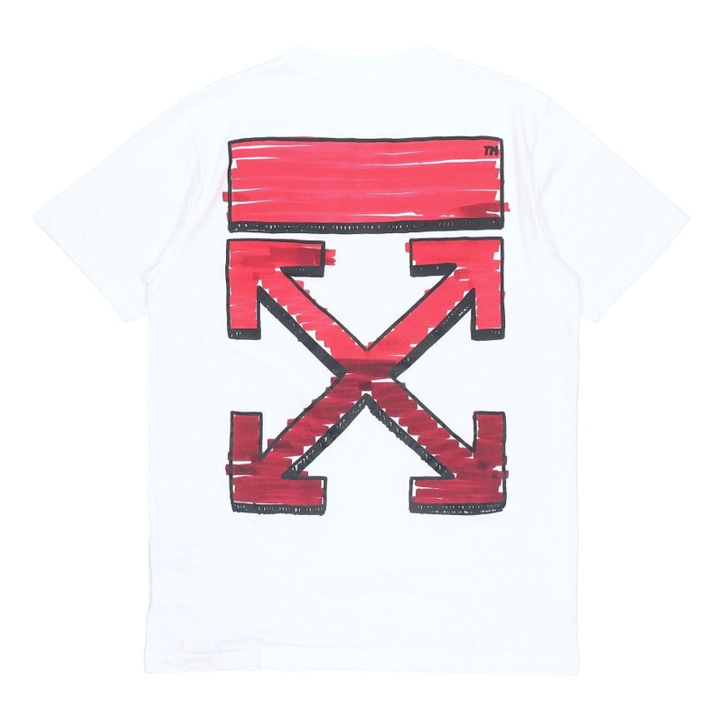 Off-White Off-White SS21 Back Arrow Logo Printing Round Neck Pullover Short Sleeve White OMAA027R21JER0030125 outlook