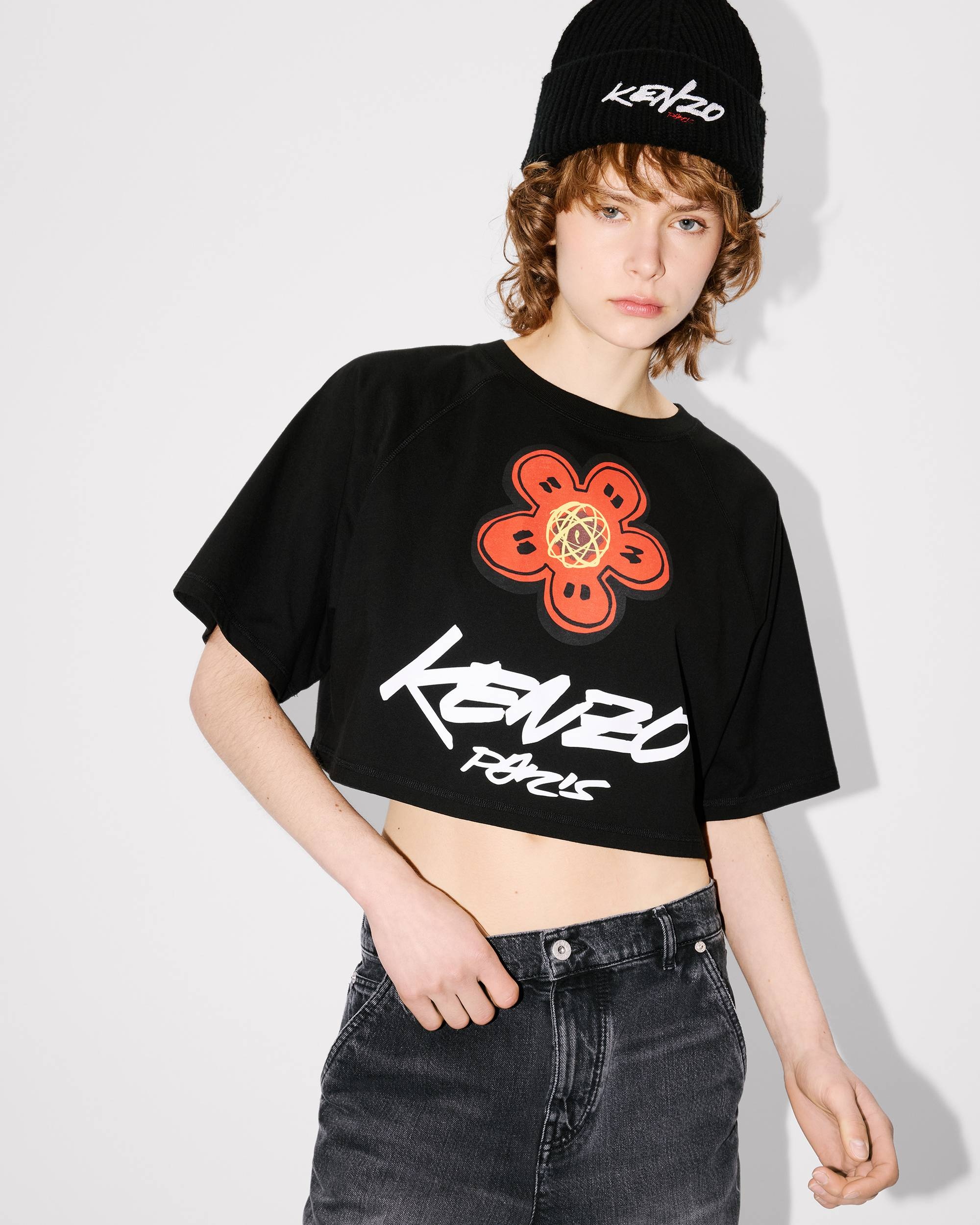 'Kenzo x Futura 2000' boxy cropped T-shirt in cotton - 8