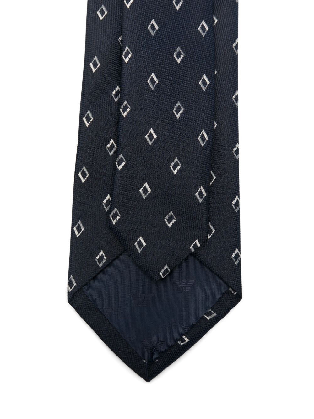 diamond-pattern silk tie - 3