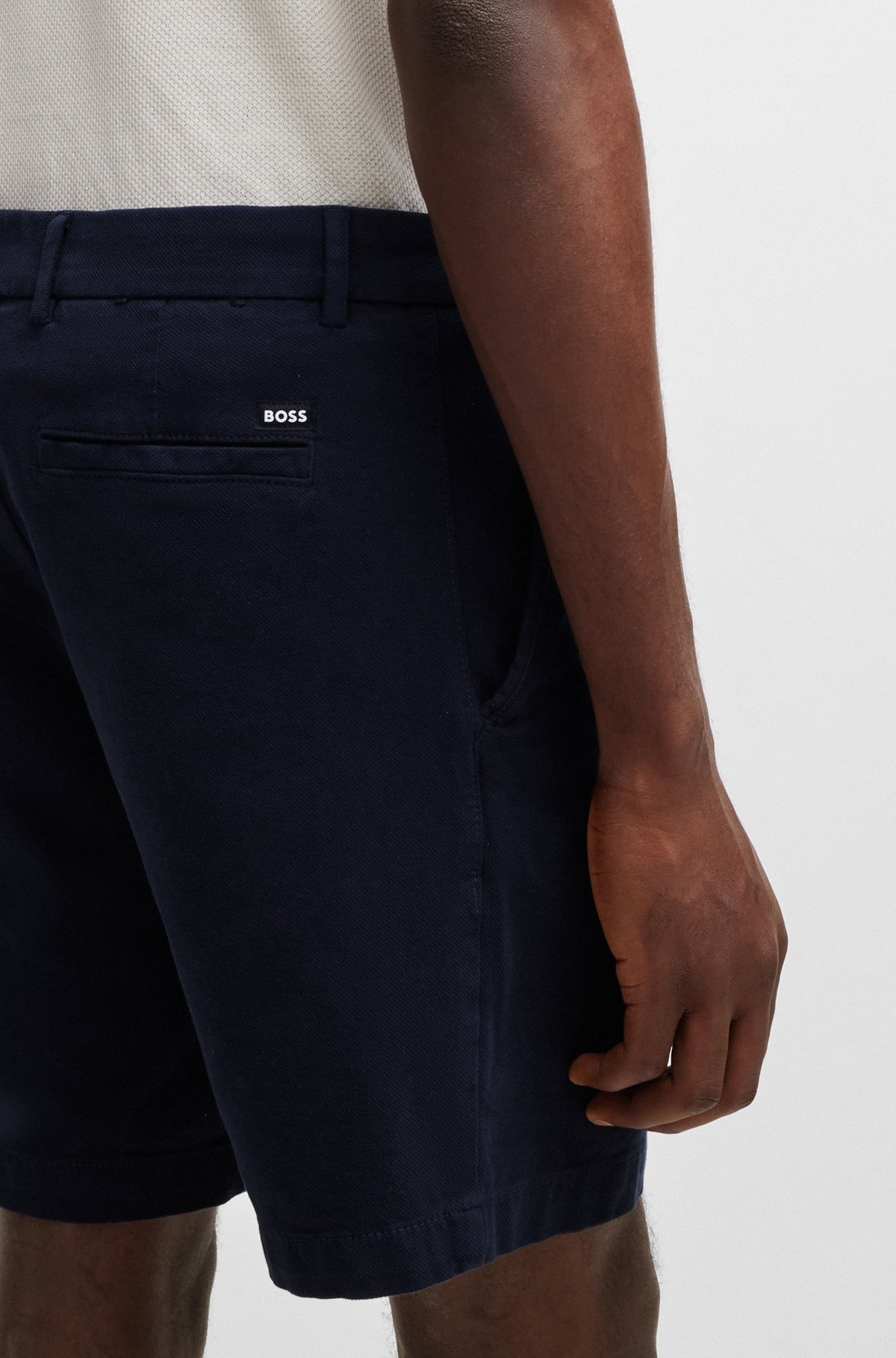 REGULAR-FIT REGULAR-RISE SHORTS IN STRETCH COTTON - 5
