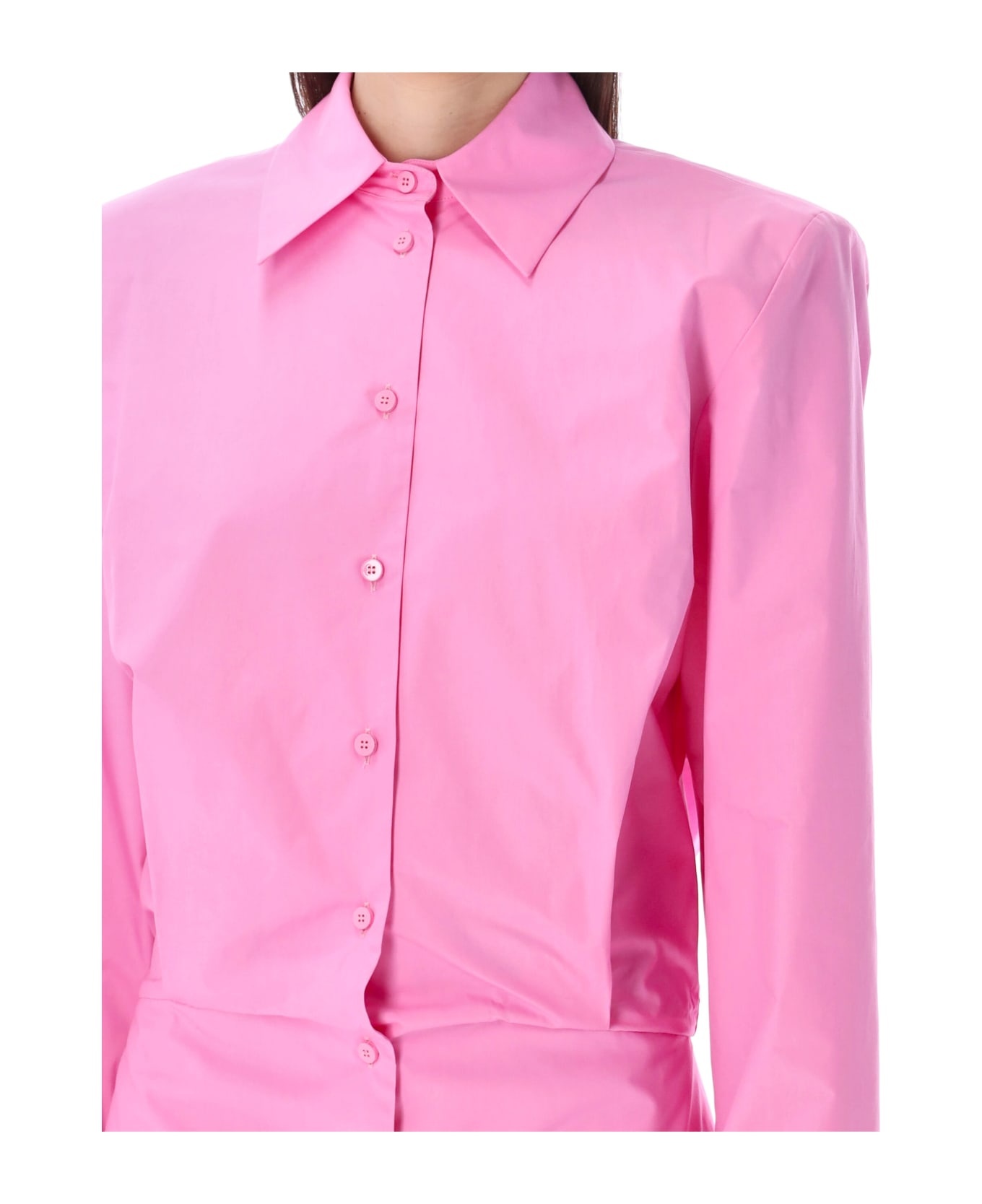 Fuchsia Cotton Margot Dress - 5