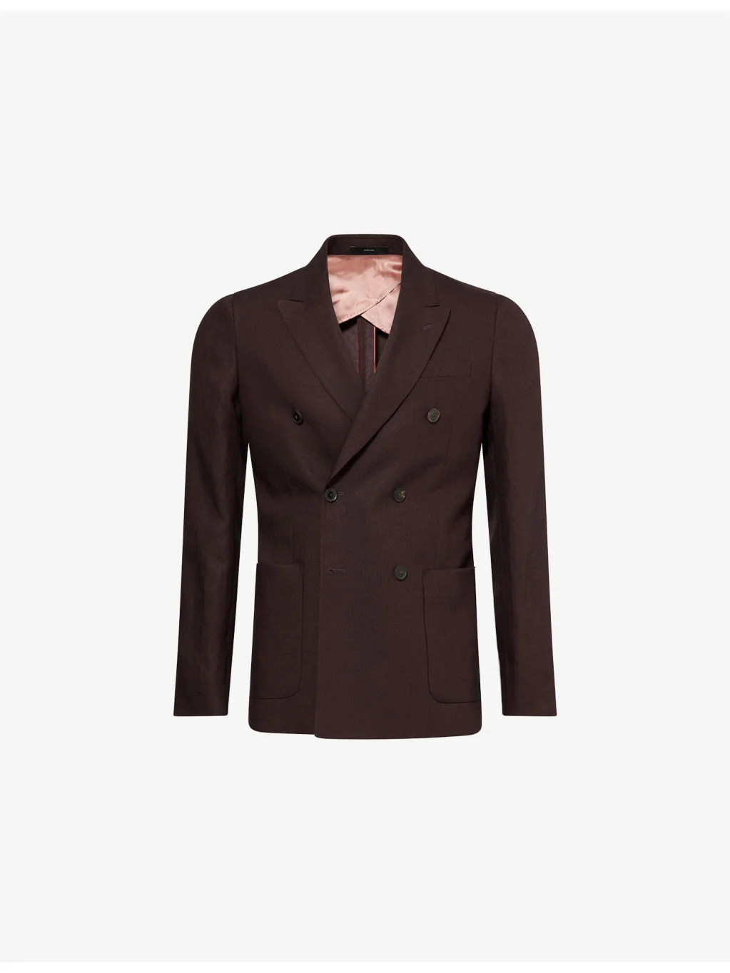 Double-Breasted Linen Blazer - 1