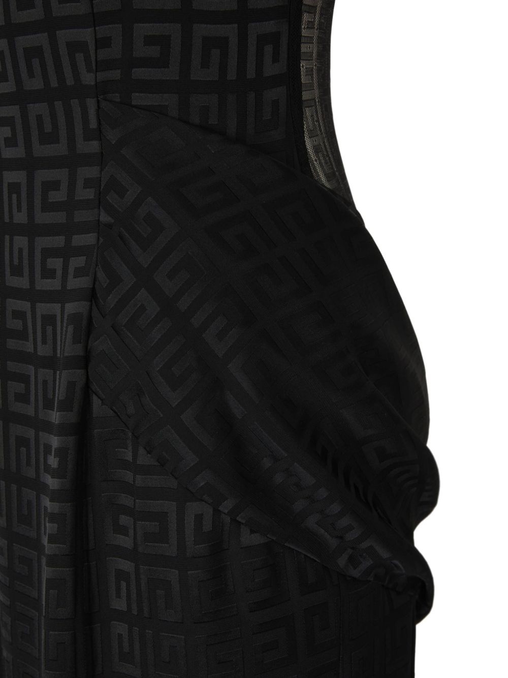 draped jacquard dress - 4
