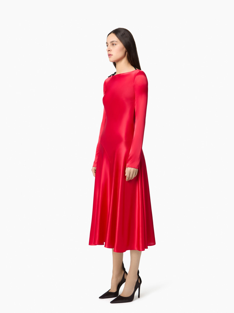 NINA RICCI Red Backless Midi Dress outlook