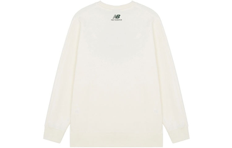 New Balance Men's New Balance Logo Printing Sports Round Neck Pullover White AMT14319-NMC - 2