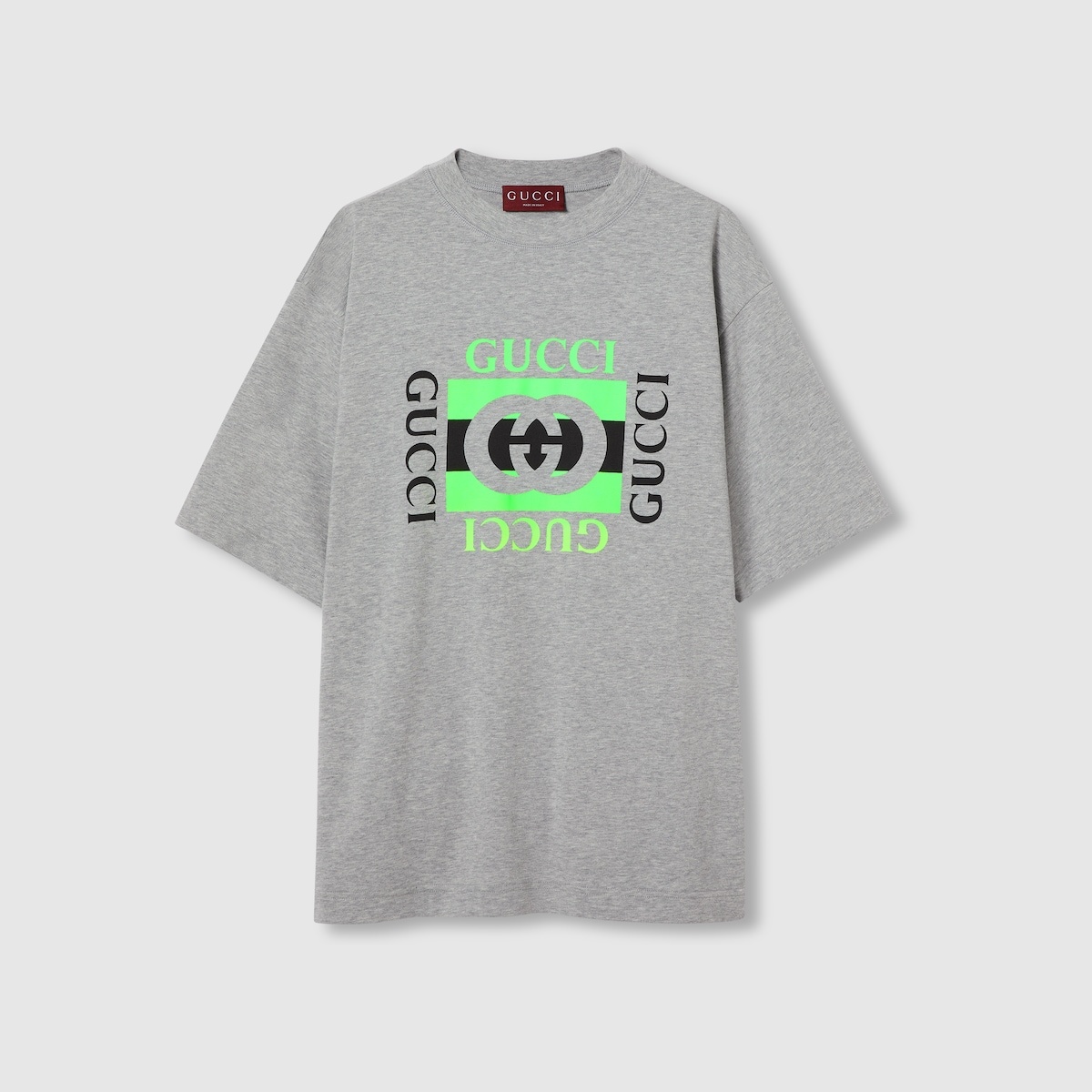 GUCCI Cotton jersey T-shirt with Gucci print | REVERSIBLE