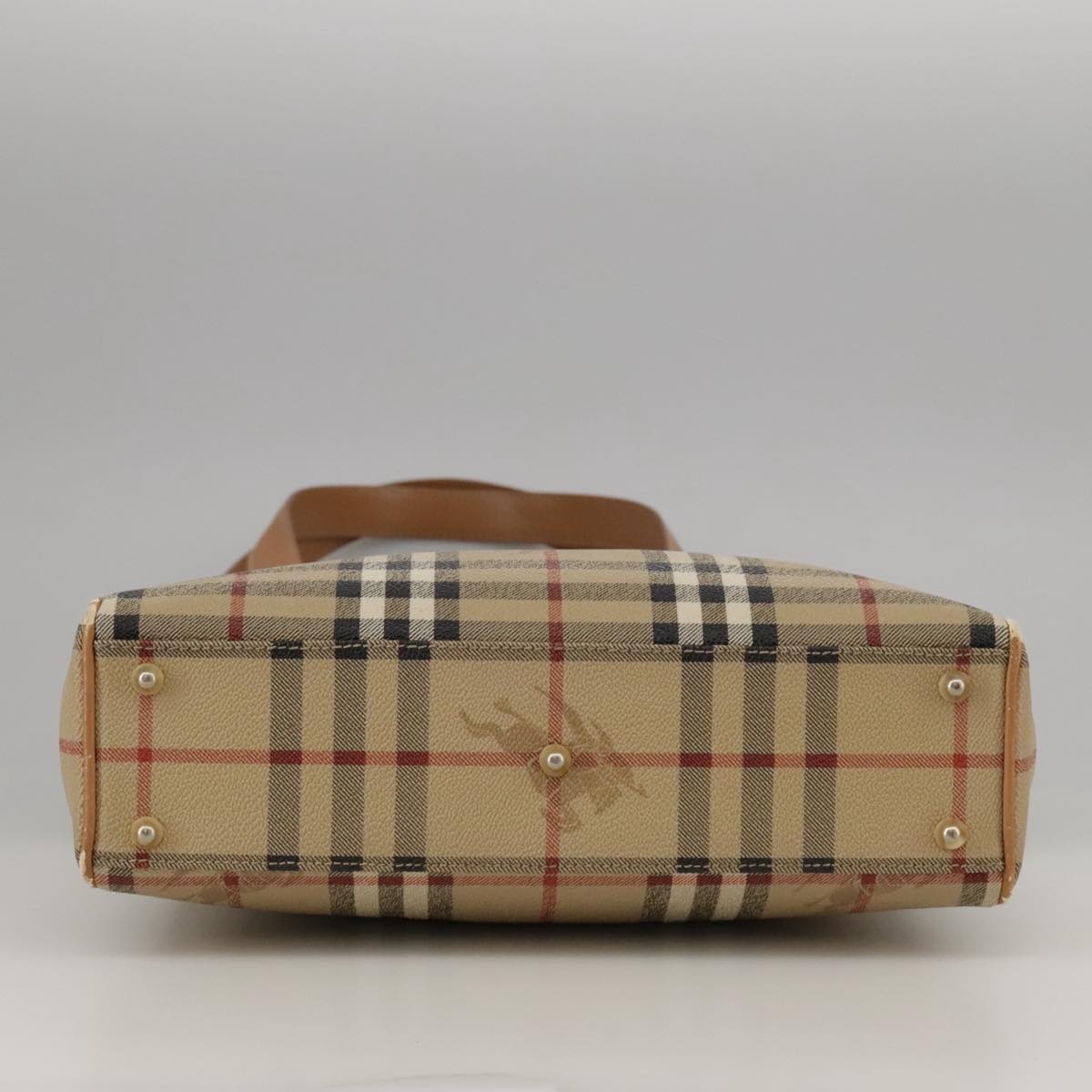 Burberry Nova Check Shoulder Bag Pvc Beige Gold - 11