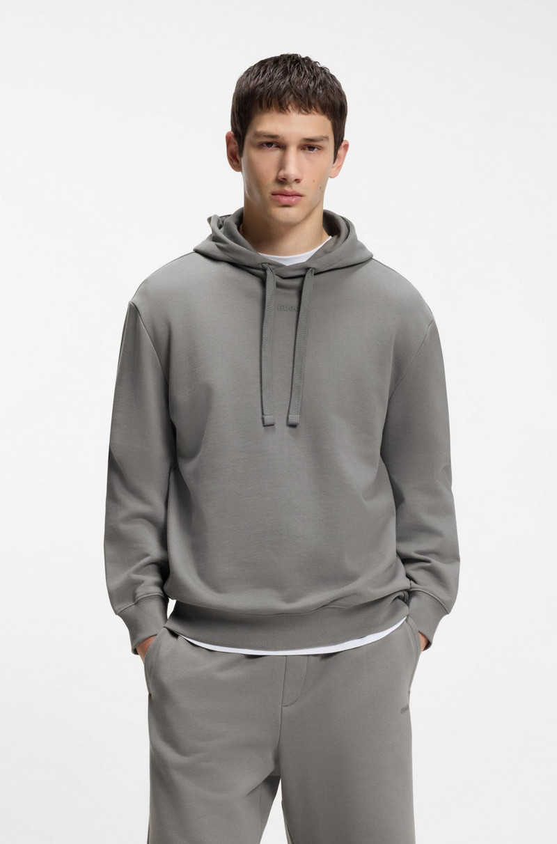 CONTRAST-LOGO HOODIE IN COTTON TERRY 2
