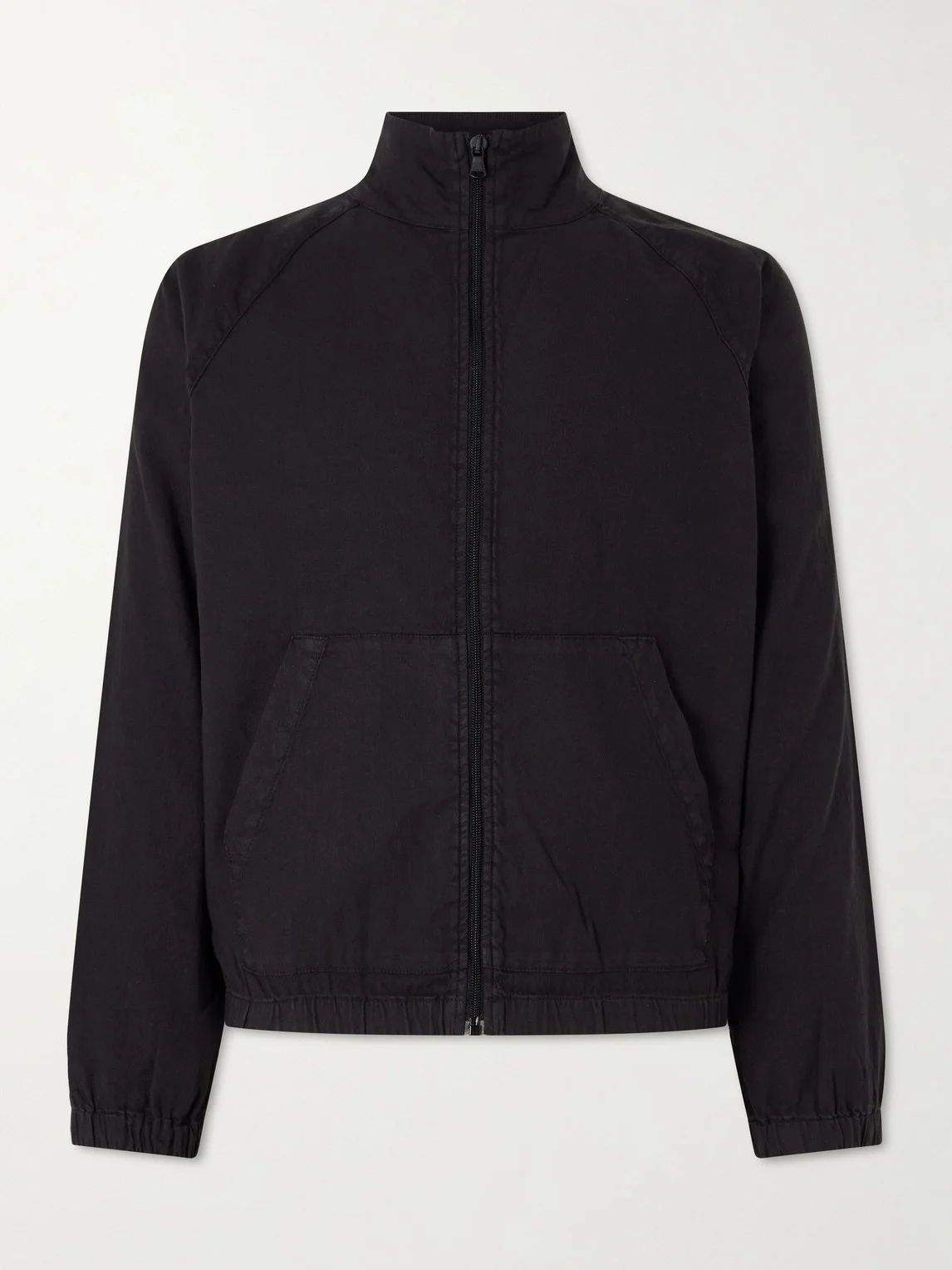 Linen-Blend Blouson Jacket - 1