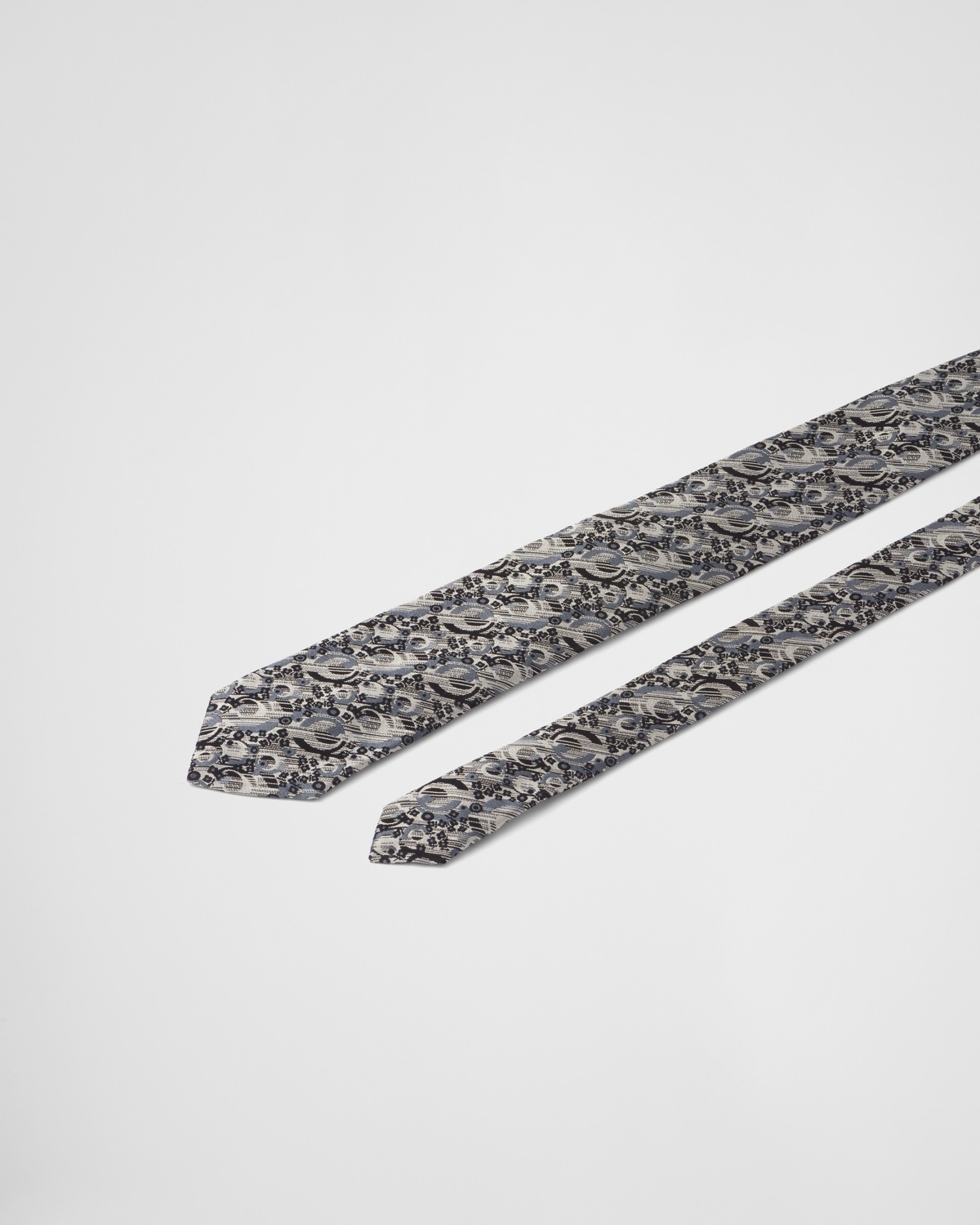 Printed silk tie - 3