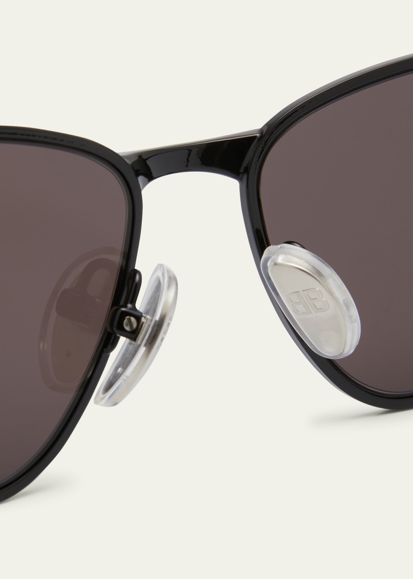 Men's Metal Cat-Eye Sunglasses with Logo - 3