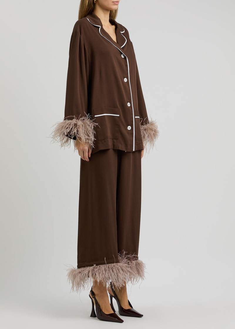 SLEEPER Sleeper Party Feather-trimmed Pyjama set outlook