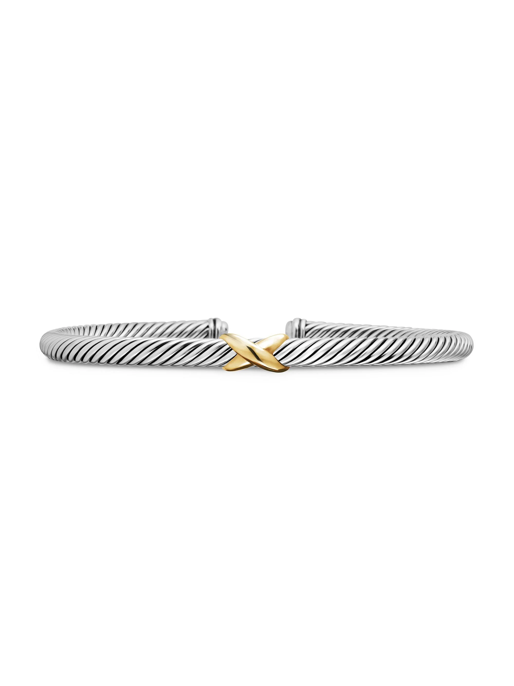 Women's X Classic Cable Station Bracelet in Sterling Silver - Silver - 1