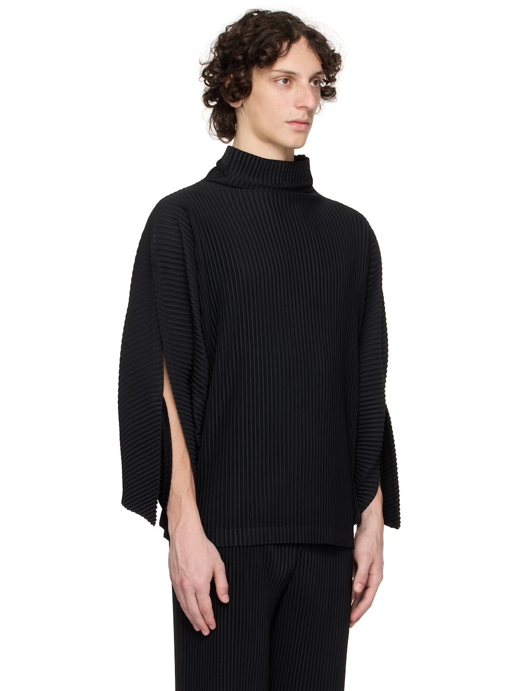 Black Kinetic Sculpture Turtleneck - 2